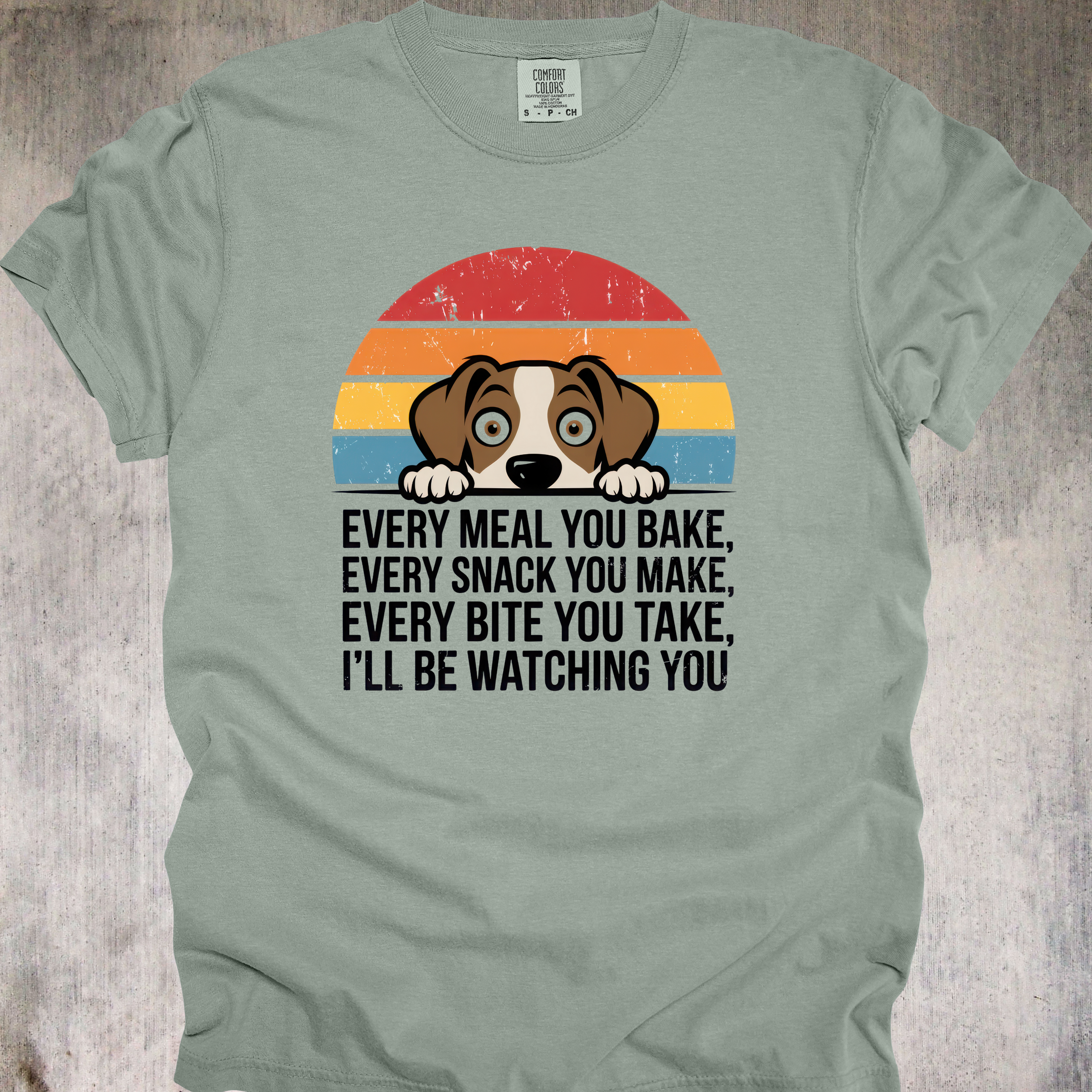 'EVERY MEAL YOU BAKE, EVERY SNACK YOU MAKE, EVERY BITE YOU TAKE, I'LL BE WATCHING YOU!' - Unisex T-Shirt - He Sees You When You're Snacking