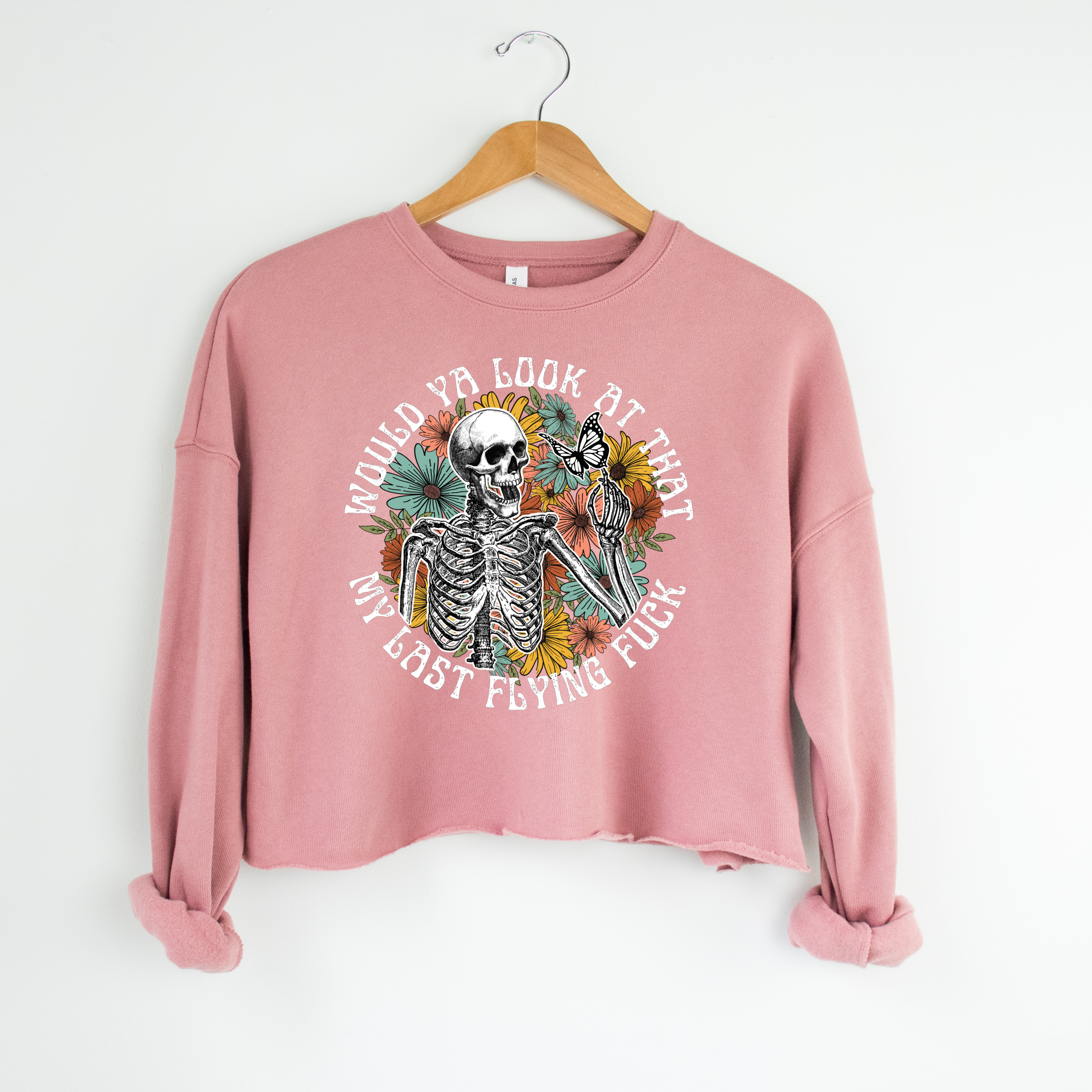 'WOULD YOU LOOK AT THAT-MY LAST FLYING FUCK' - Women's Cropped Sweatshirt