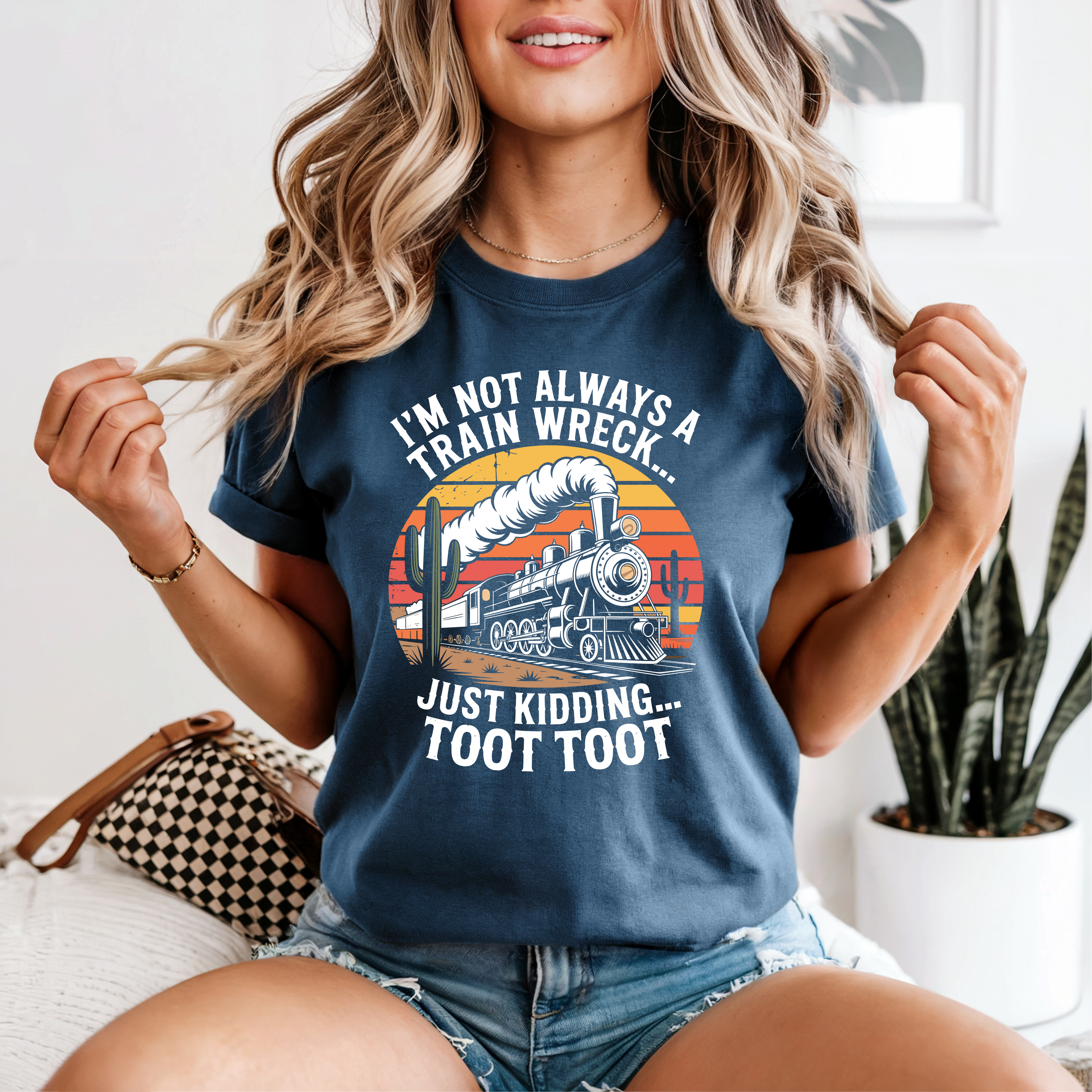 'I'M NOT ALWAYS A TRAIN WRECK-JUST KIDDING...TOOT TOOT' - Unisex T-Shirt