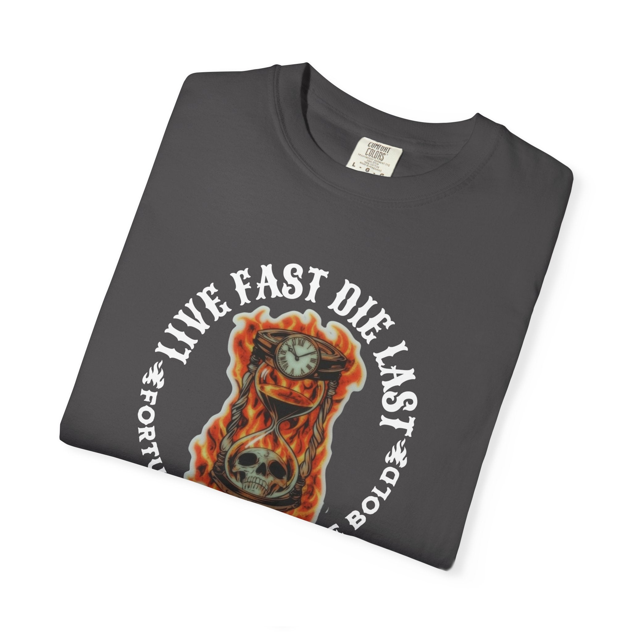 'LIVE FAST-DIE LAST-FORTUNE FAVORS THE BOLD' - Unisex T-Shirt