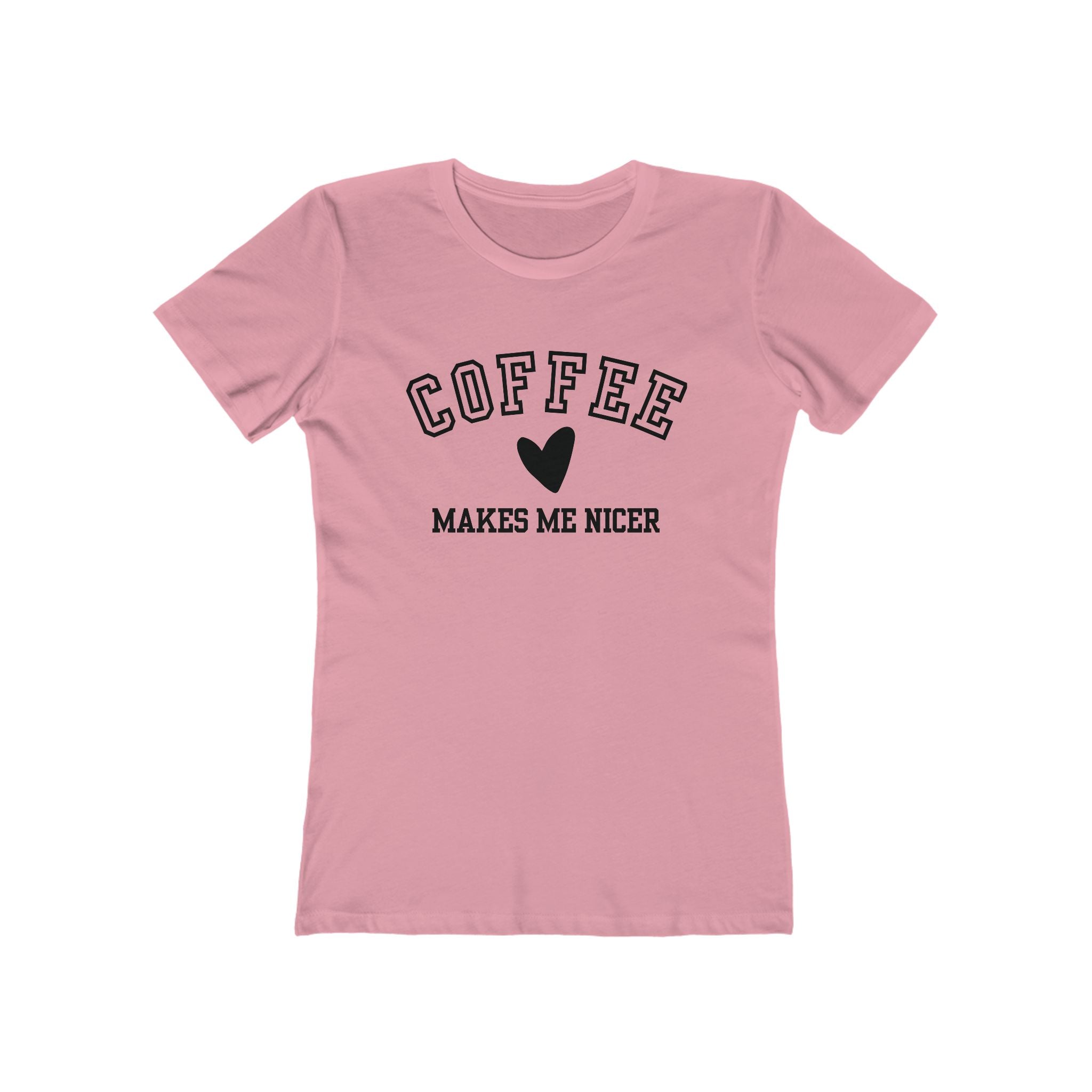 'COFFEE MAKES ME NICER' - Women's Boyfriend T-Shirt