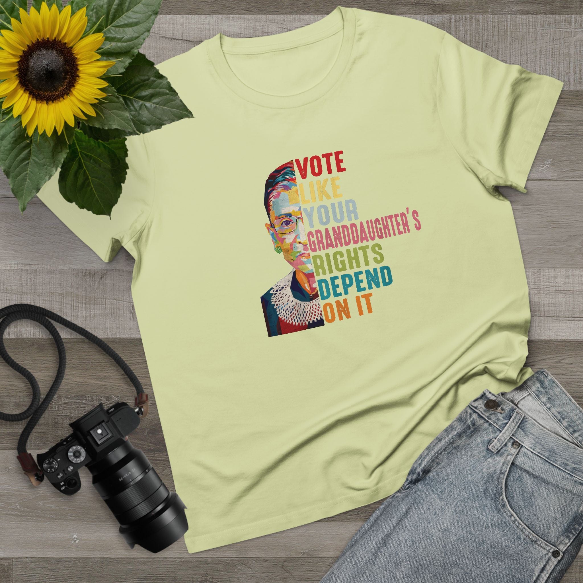 'VOTE LIKE YOUR GRANDDAUGHTER'S RIGHTS DEPEND ON IT' - Women's T-Shirt - Because Her Rights Do!