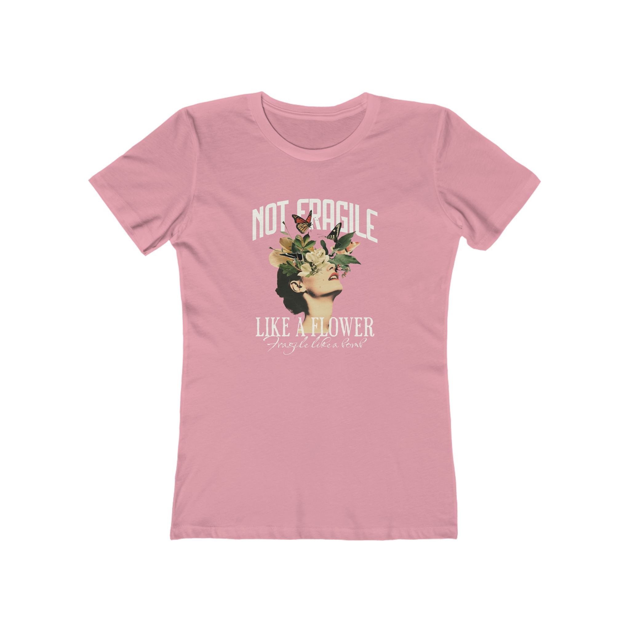 'NOT FRAGILE LIKE A FLOWER, FRAGILE LIKE A BOMB' - Women's Boyfriend Tee