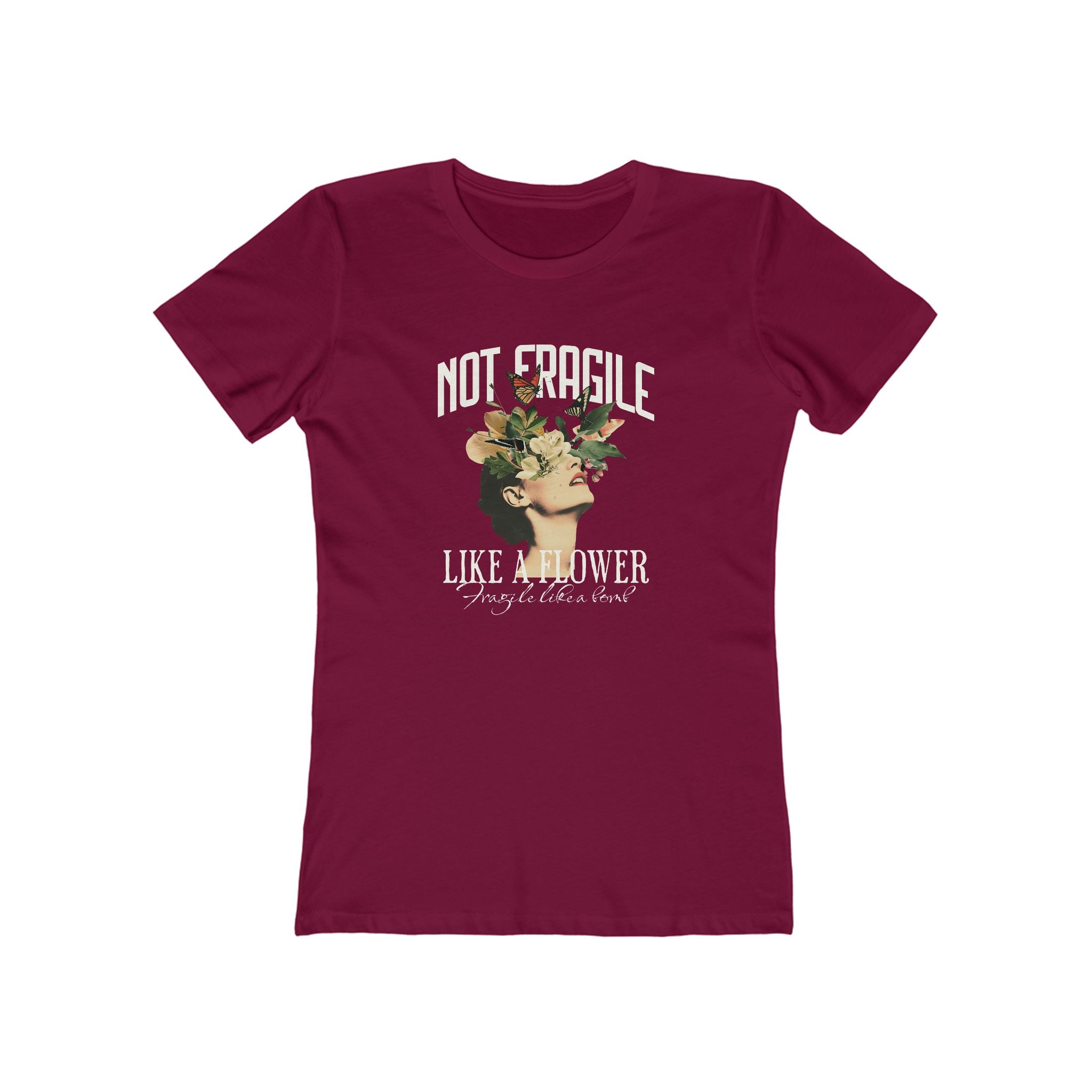 'NOT FRAGILE LIKE A FLOWER, FRAGILE LIKE A BOMB' - Women's Boyfriend Tee