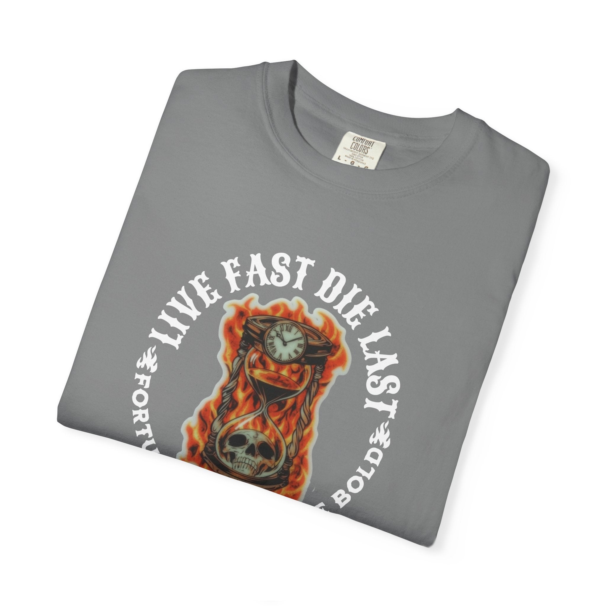 'LIVE FAST-DIE LAST-FORTUNE FAVORS THE BOLD' - Unisex T-Shirt