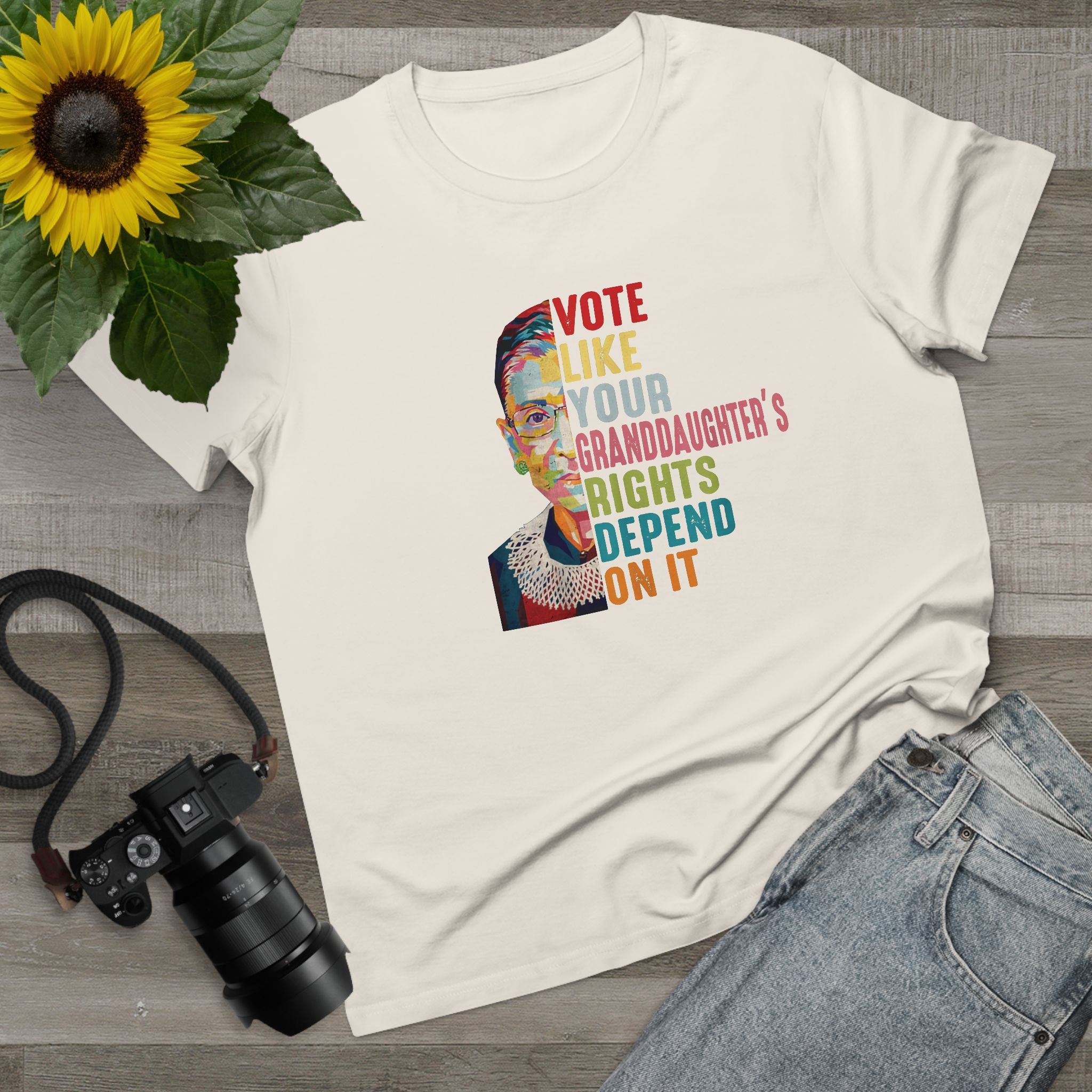 'VOTE LIKE YOUR GRANDDAUGHTER'S RIGHTS DEPEND ON IT' - Women's T-Shirt - Because Her Rights Do!