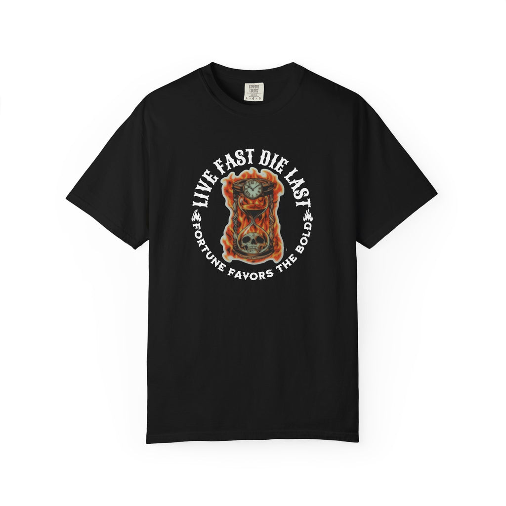 'LIVE FAST-DIE LAST-FORTUNE FAVORS THE BOLD' - Unisex T-Shirt