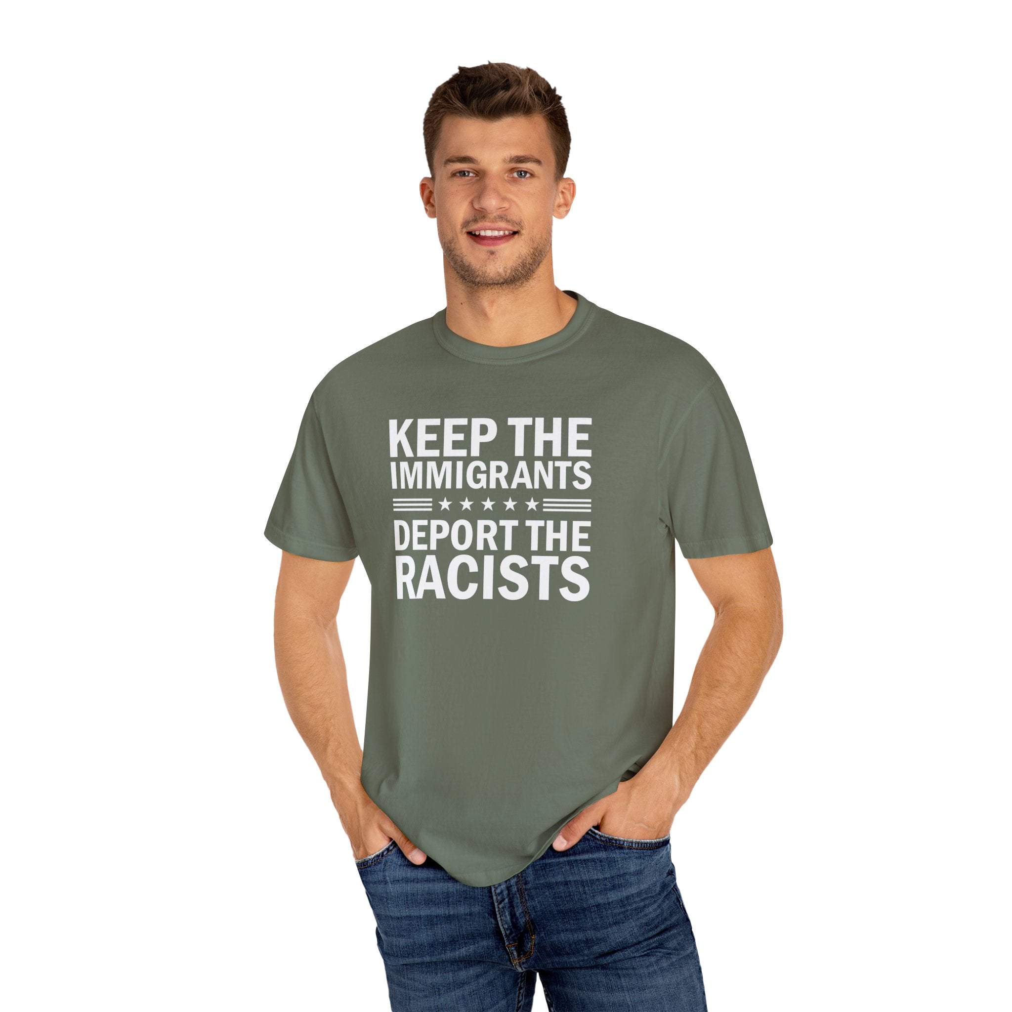 'KEEP THE IMMIGRANTS-DEPORT THE RACISTS' - Unisex T-Shirt