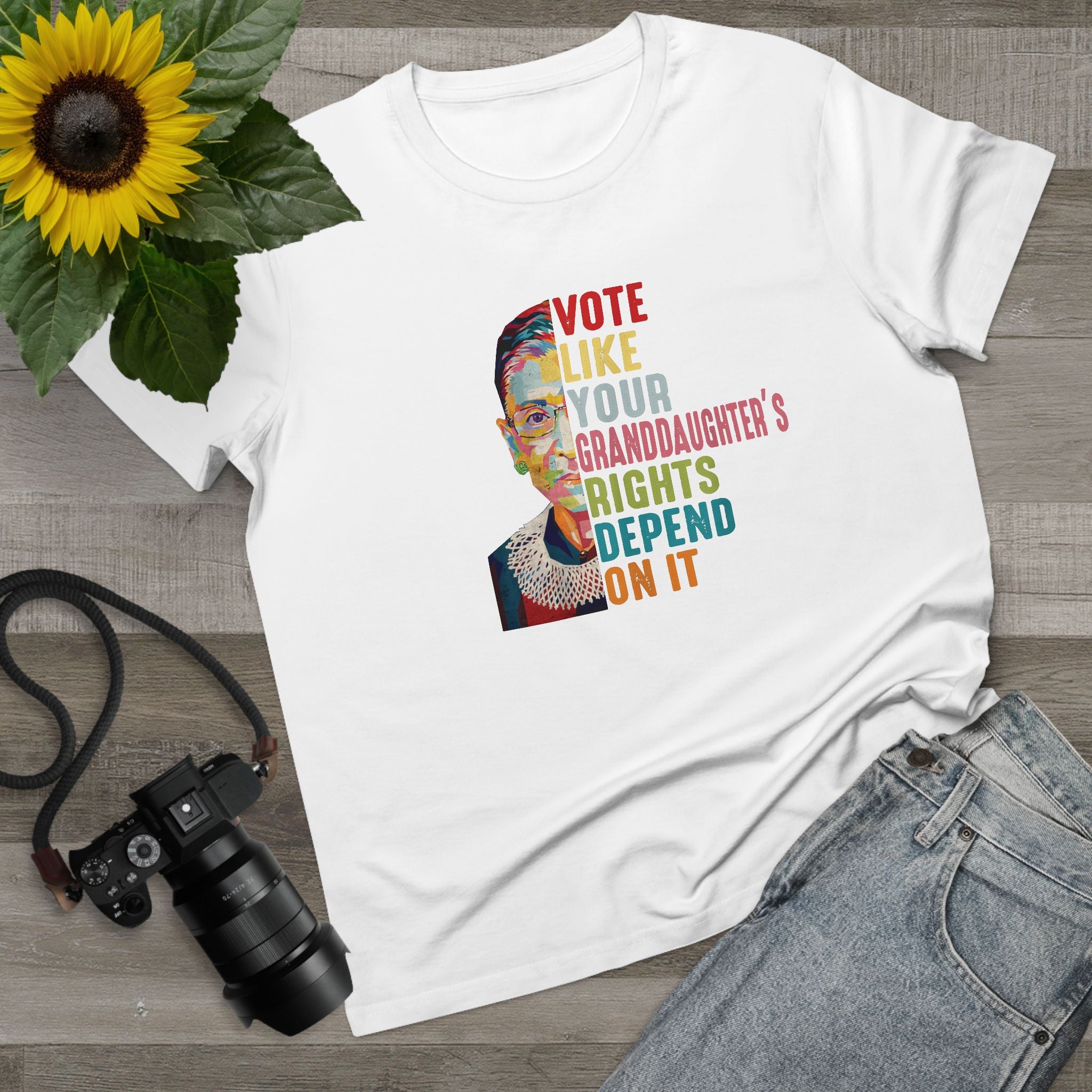 'VOTE LIKE YOUR GRANDDAUGHTER'S RIGHTS DEPEND ON IT' - Women's T-Shirt - Because Her Rights Do!