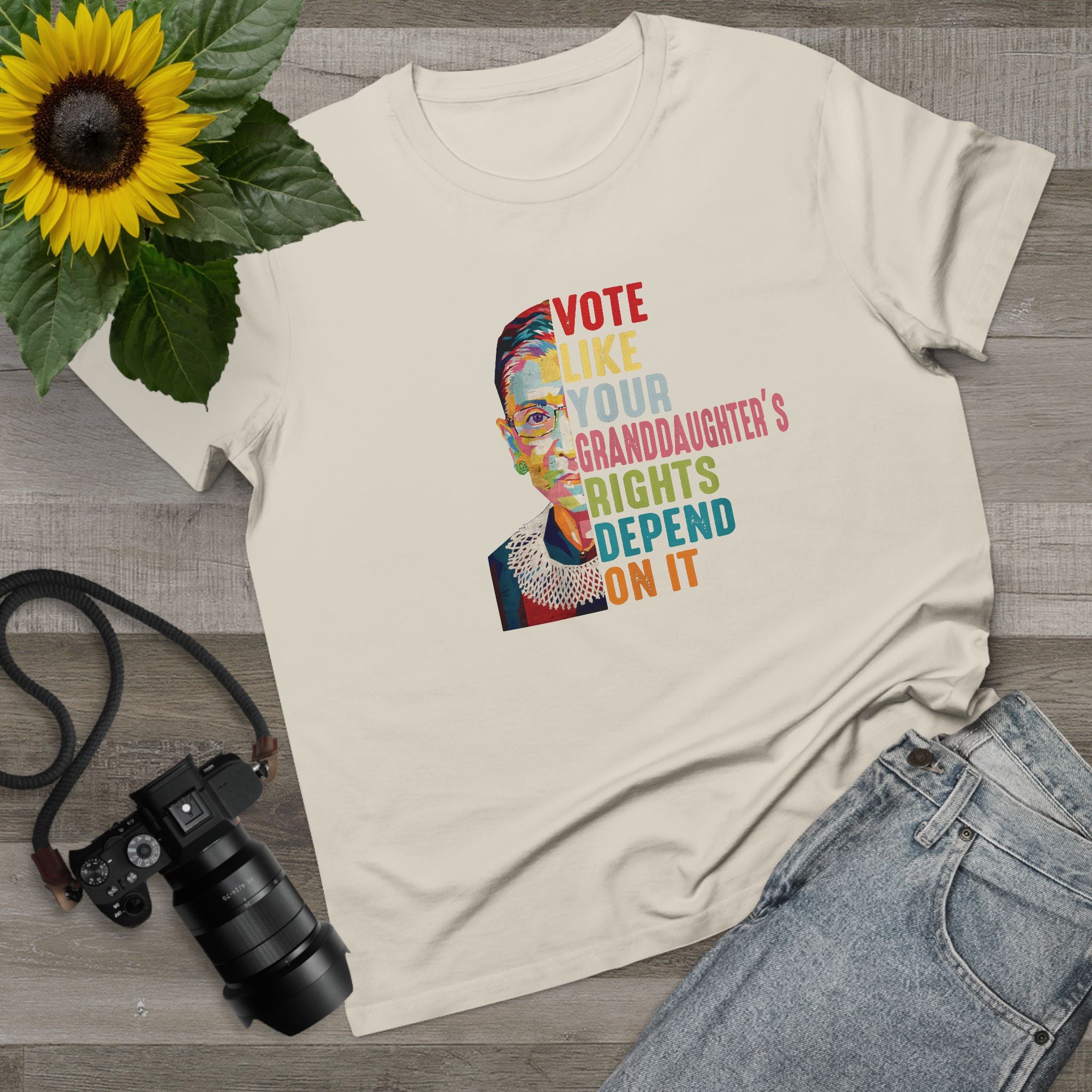 'VOTE LIKE YOUR GRANDDAUGHTER'S RIGHTS DEPEND ON IT' - Women's T-Shirt - Because Her Rights Do!