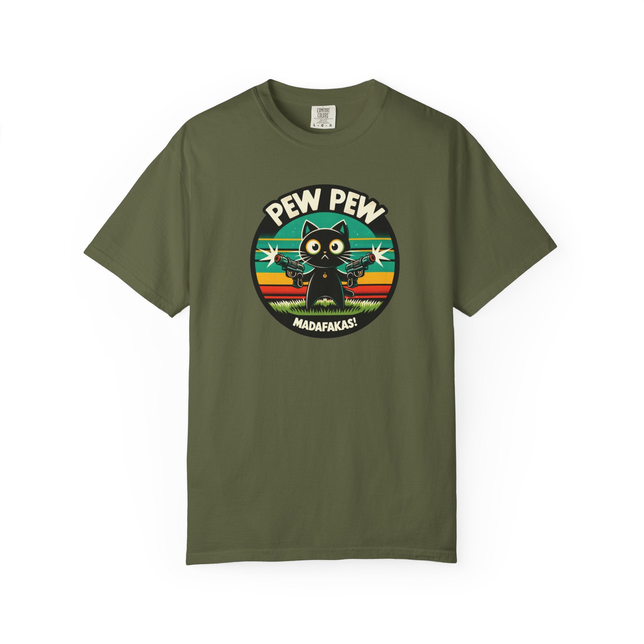 'PEW PEW MADAFAKAS' - Unisex T-Shirt - Be Sweet And Slightly Dangerous - Meow