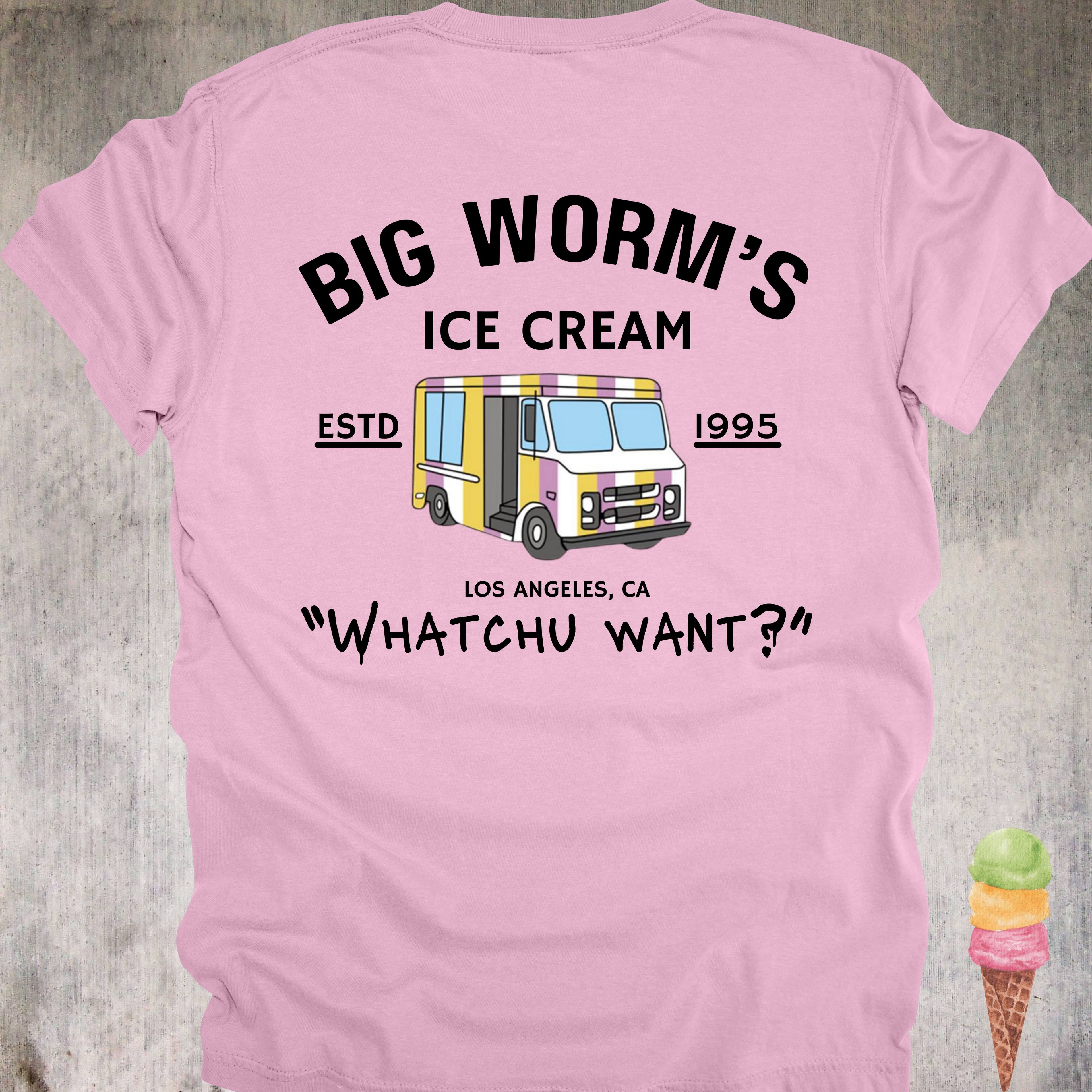 'Big Worm's Ice Cream' - Unisex T-Shirt.