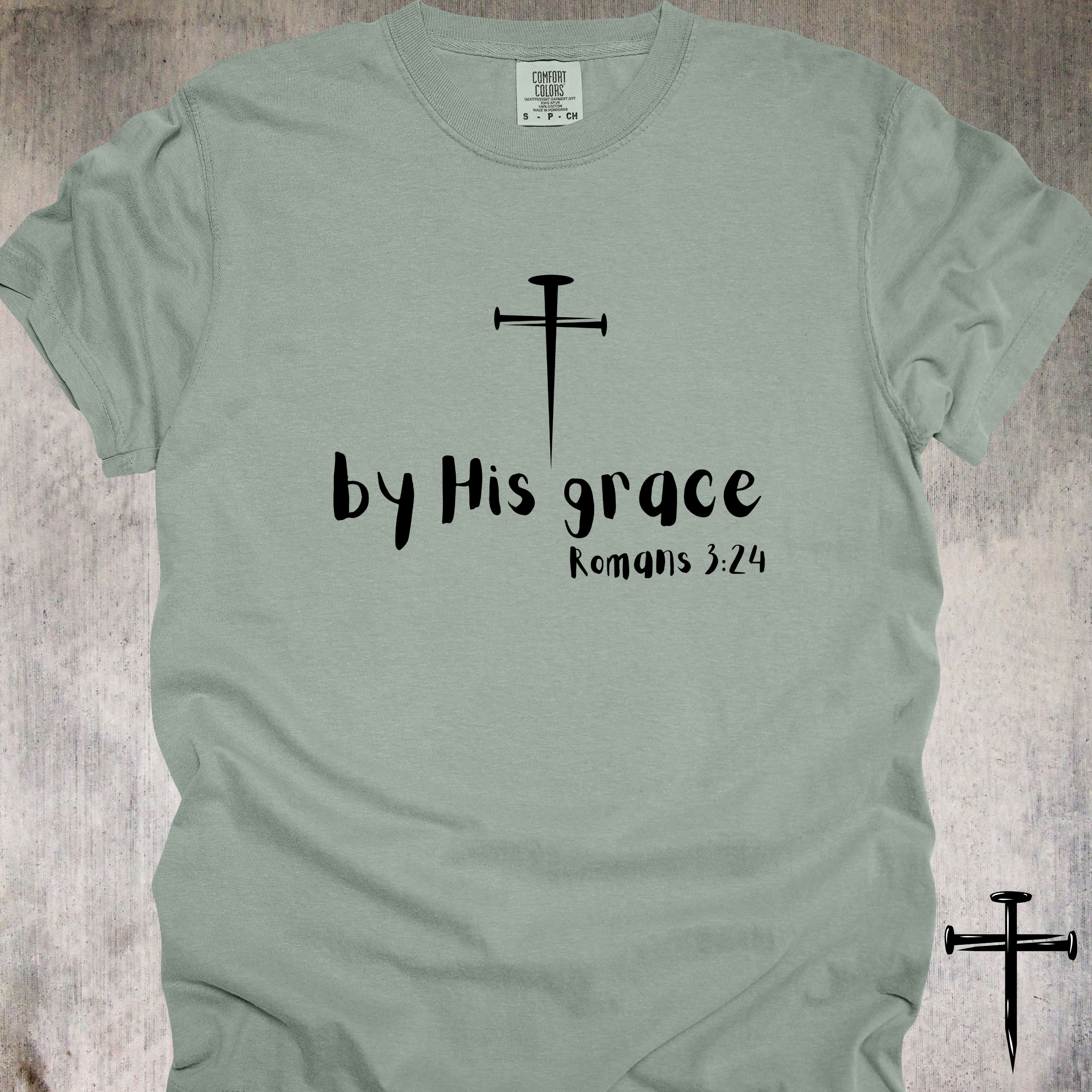 'By His Grace Romans 3:24' - Unisex T-Shirt - Grace Wears Well