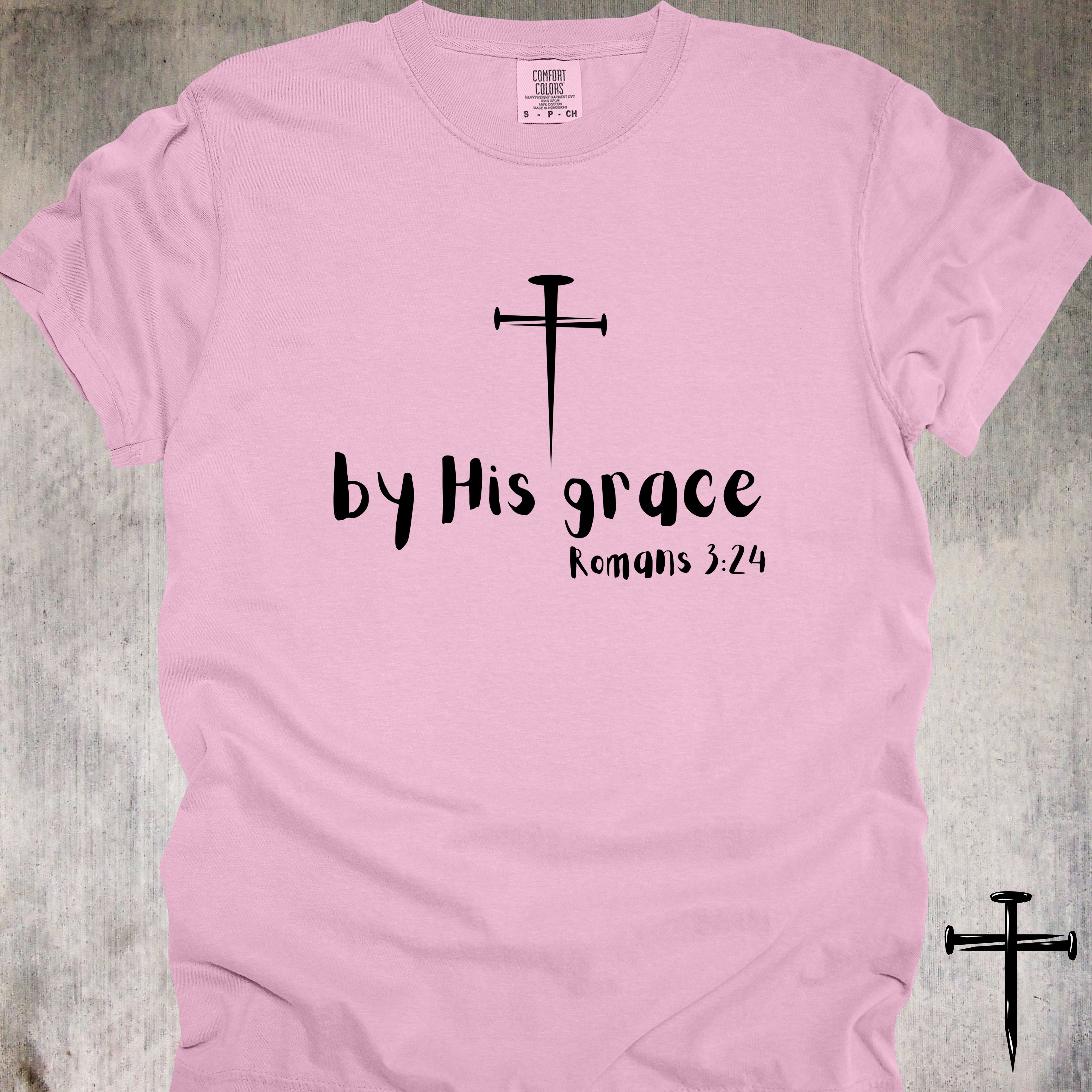 'By His Grace Romans 3:24' - Unisex T-Shirt - Grace Wears Well