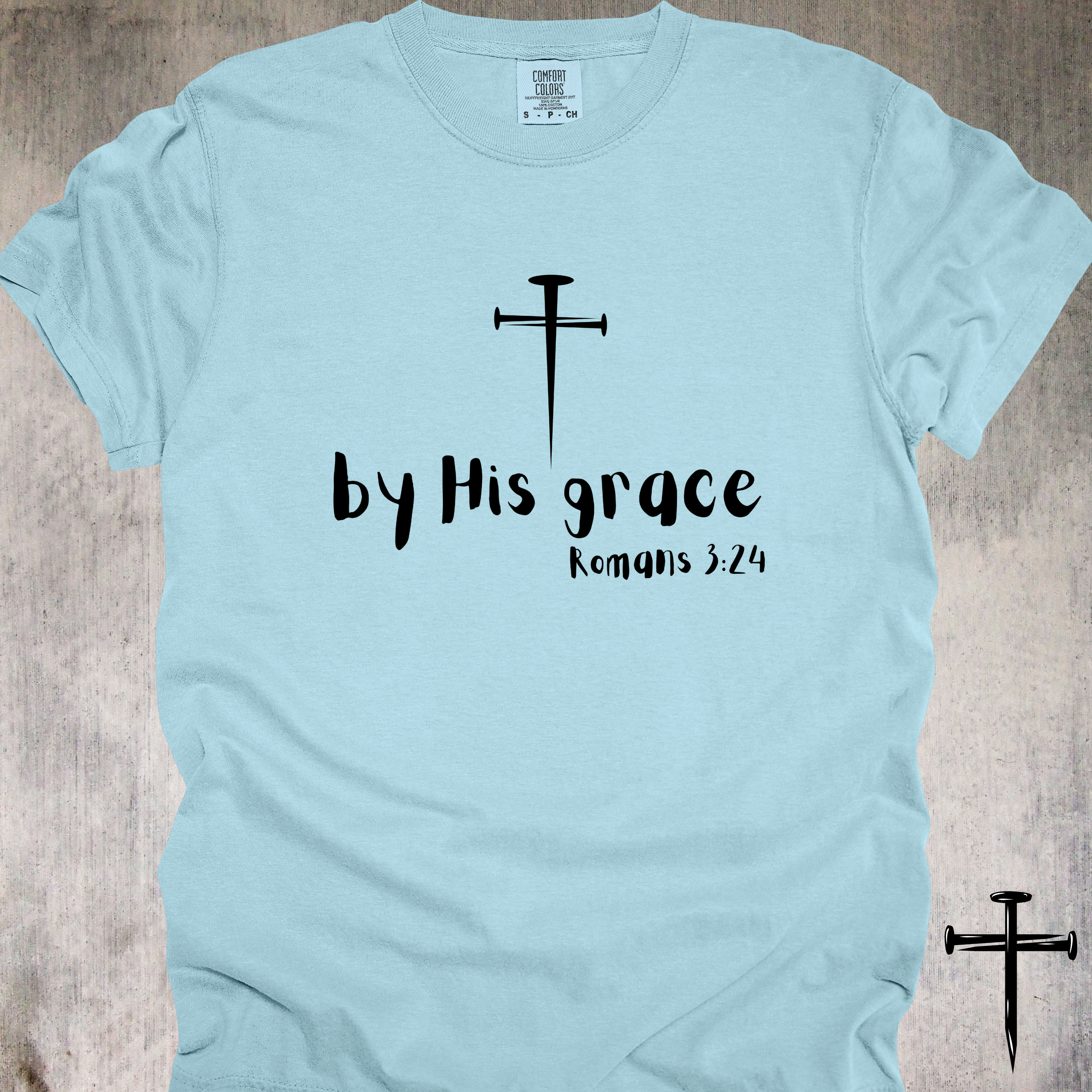 'By His Grace Romans 3:24' - Unisex T-Shirt - Grace Wears Well