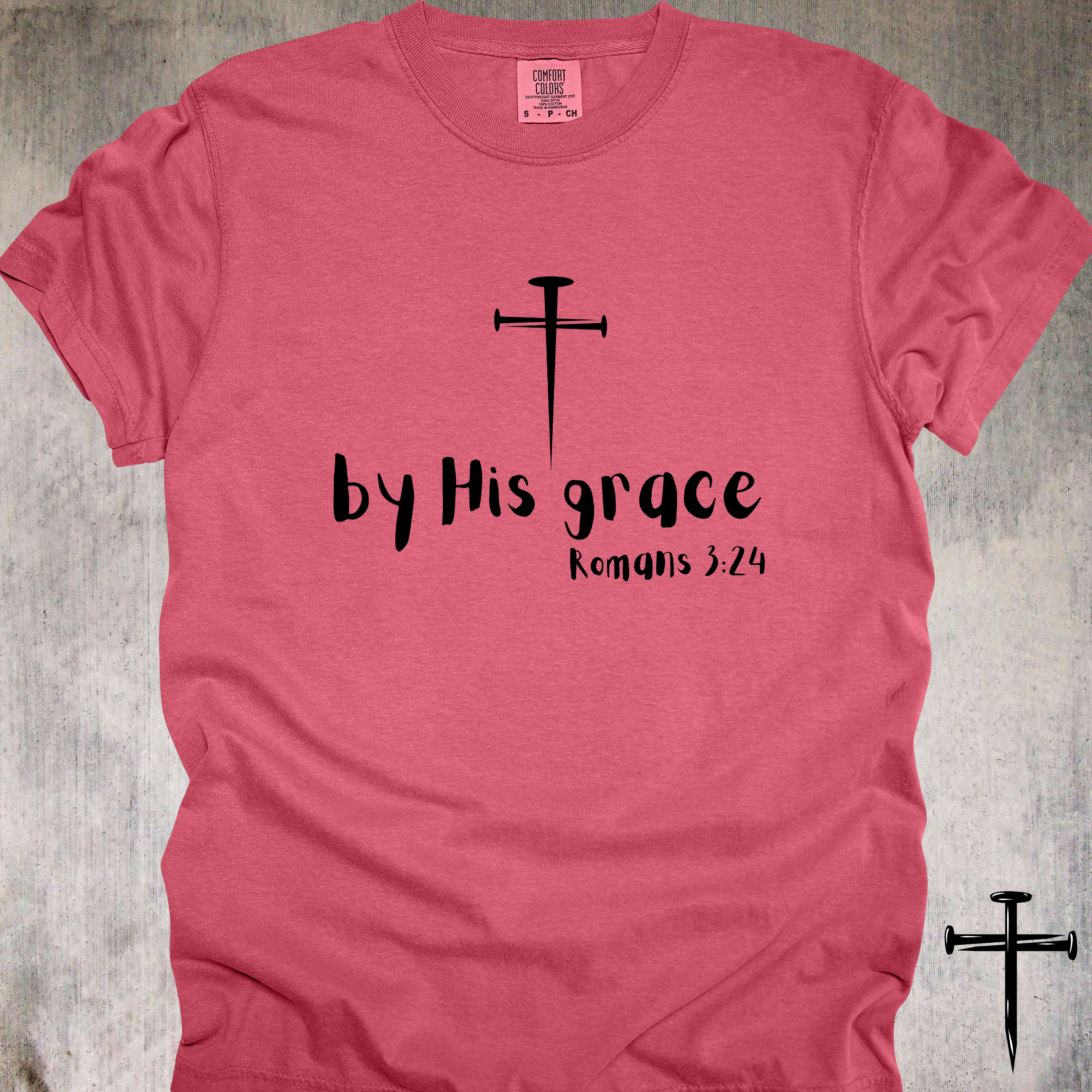 'By His Grace Romans 3:24' - Unisex T-Shirt - Grace Wears Well