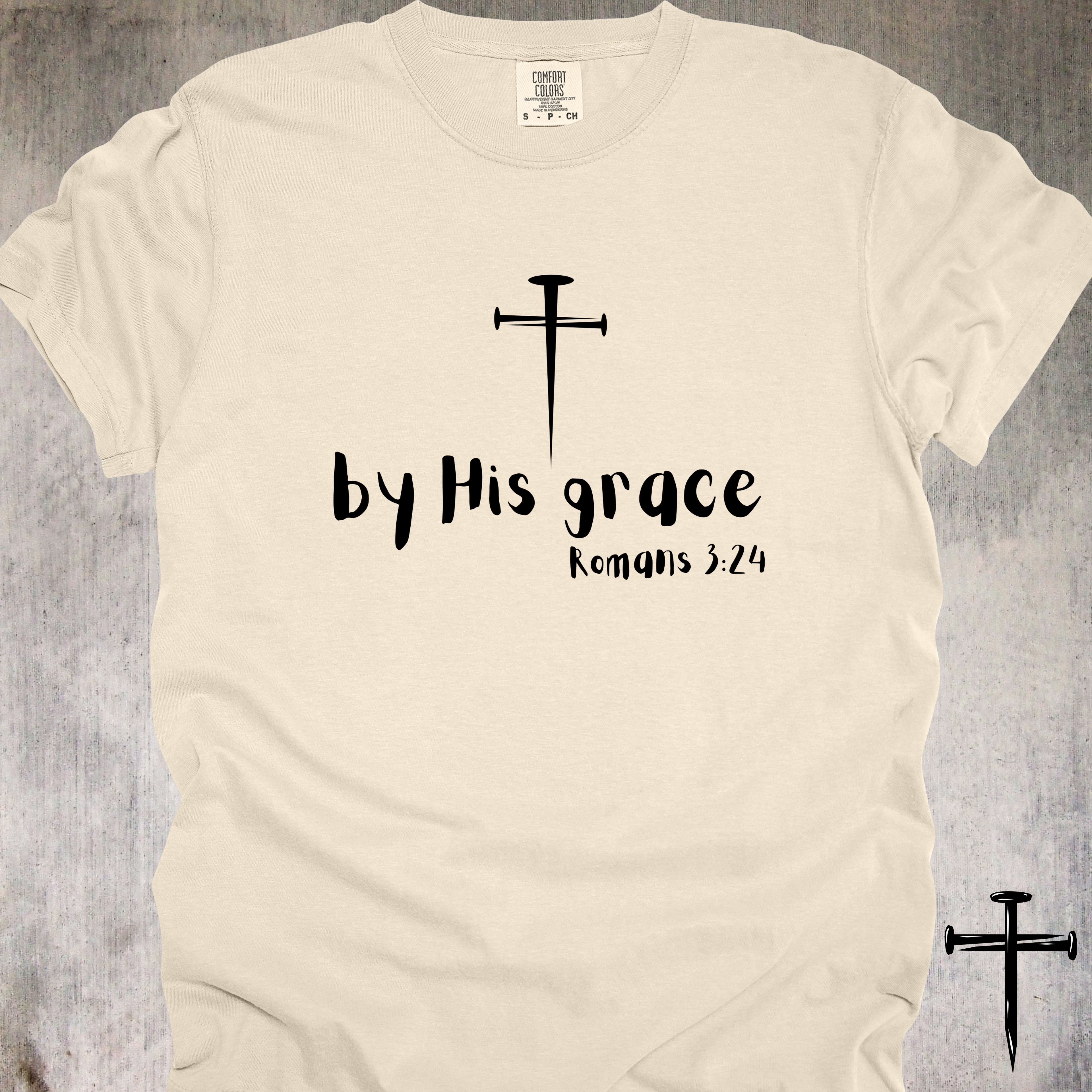 'By His Grace Romans 3:24' - Unisex T-Shirt - Grace Wears Well
