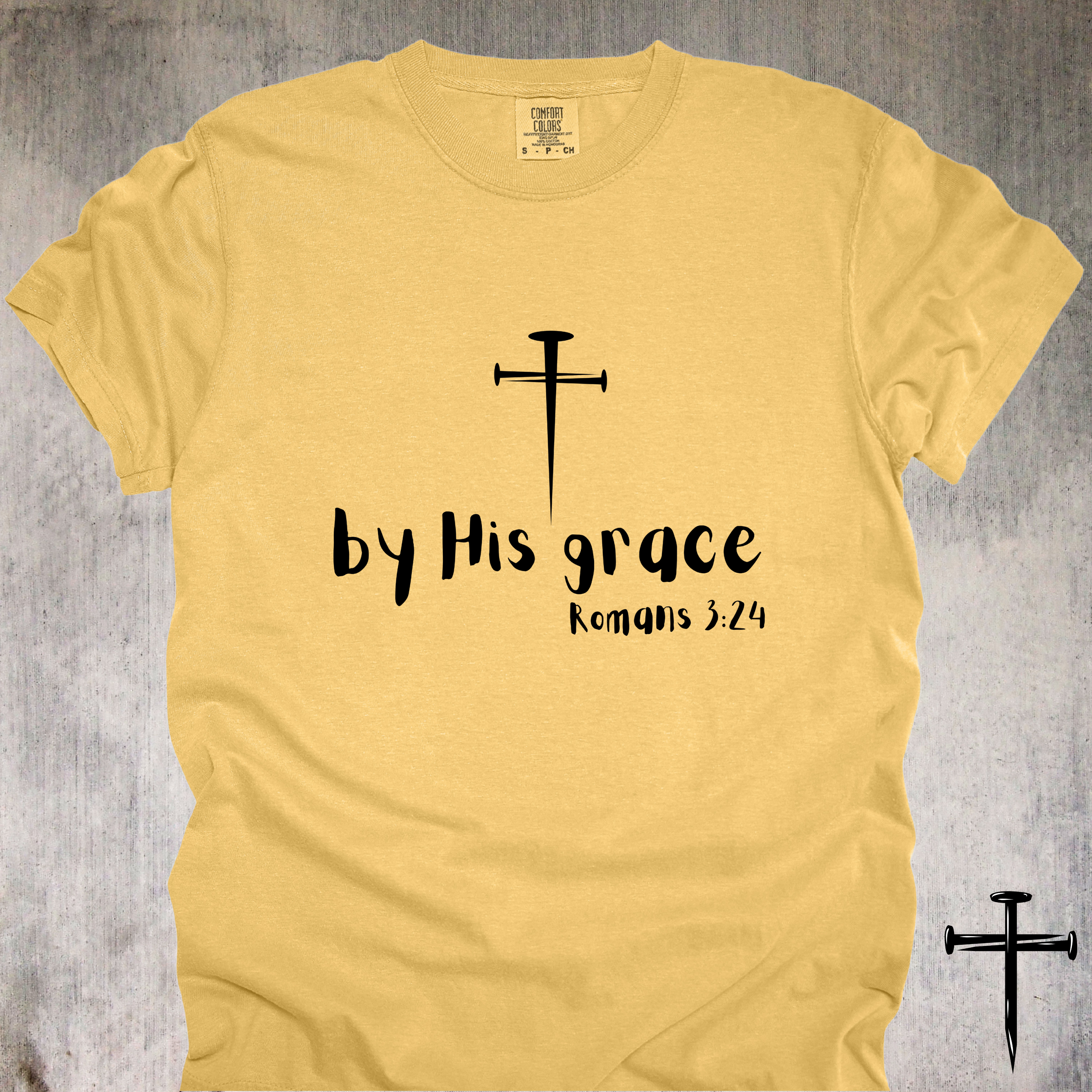 'By His Grace Romans 3:24' - Unisex T-Shirt - Grace Wears Well