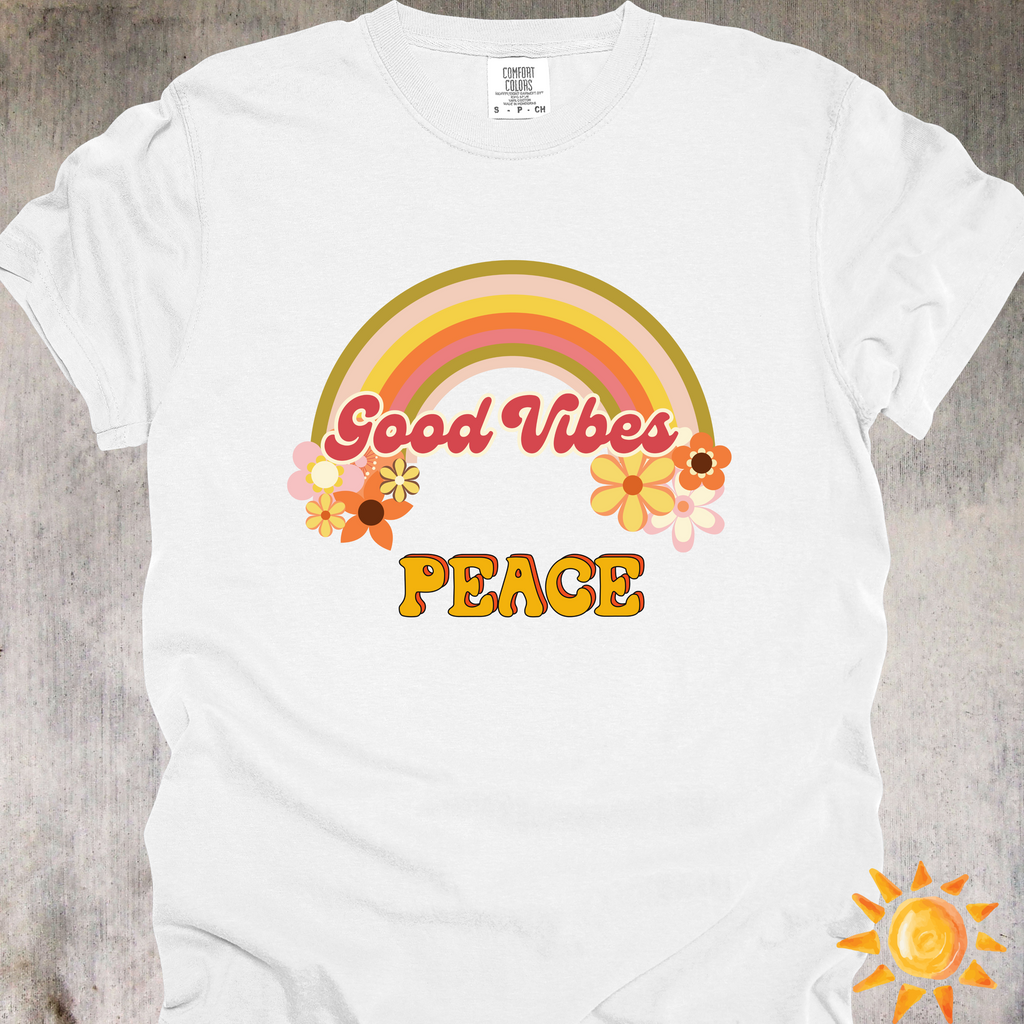 'Good Vibes, Peace' Unisex T-Shirt Because Happy Vibes Look Amazing On you!
