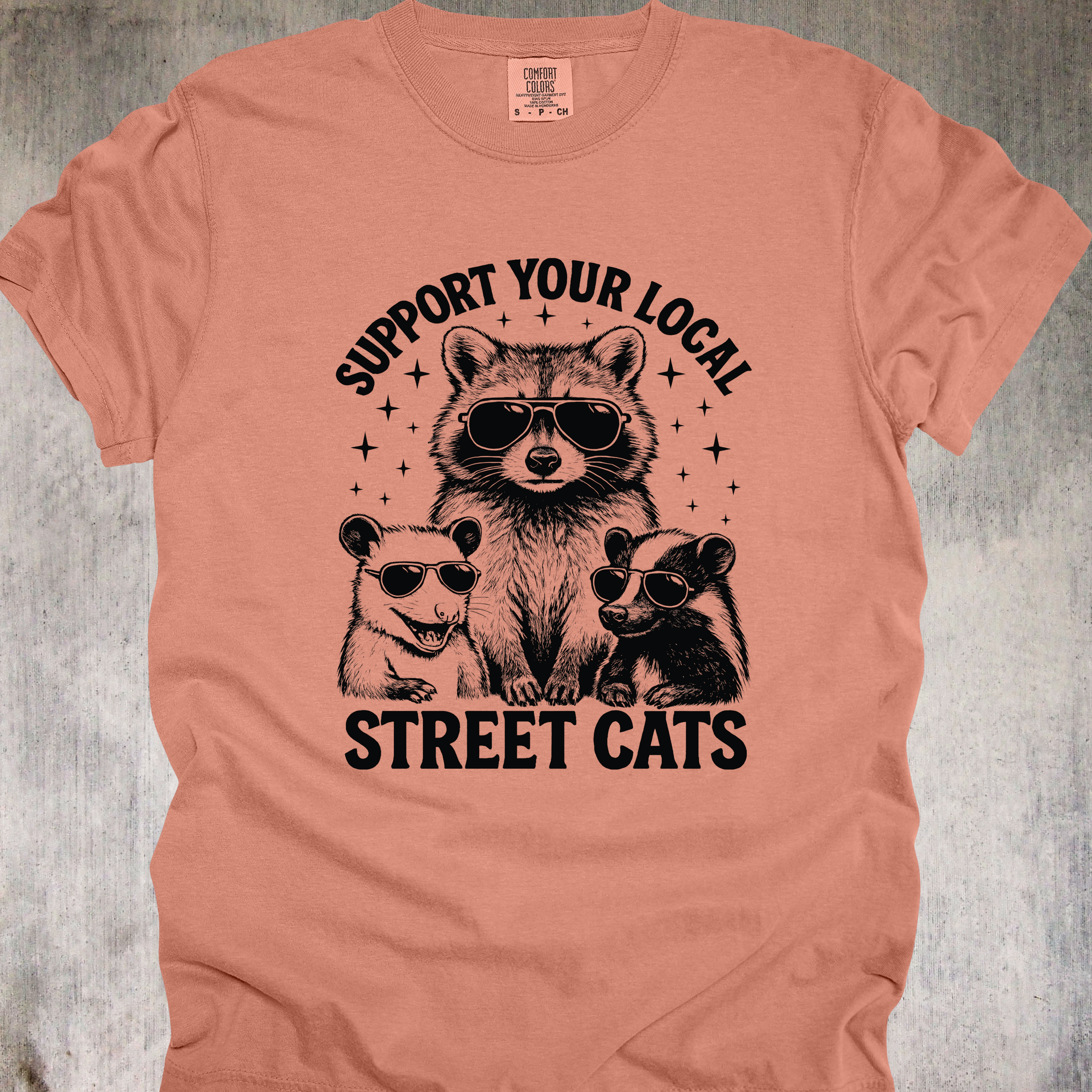 'SUPPORT YOUR LOCAL STREET CATS' - Unisex T-Shirt - Humorous Support Your Local Street Cat Coalition