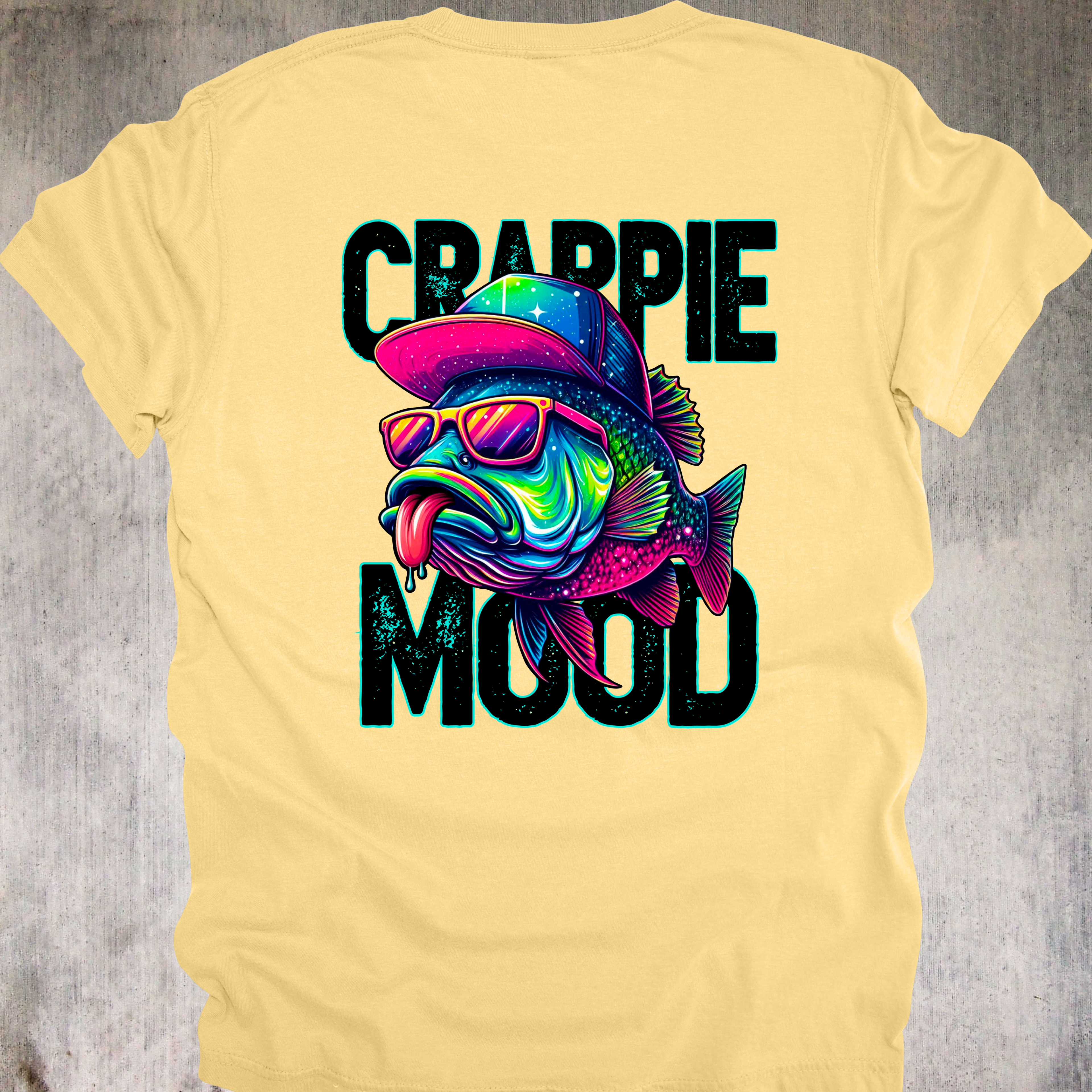 'CRAPPIE MOOD' - UNISEX T-SHIRT - WHEN THE MOOD IS CRAPPIE AND THE ATTITUDE IS REEL