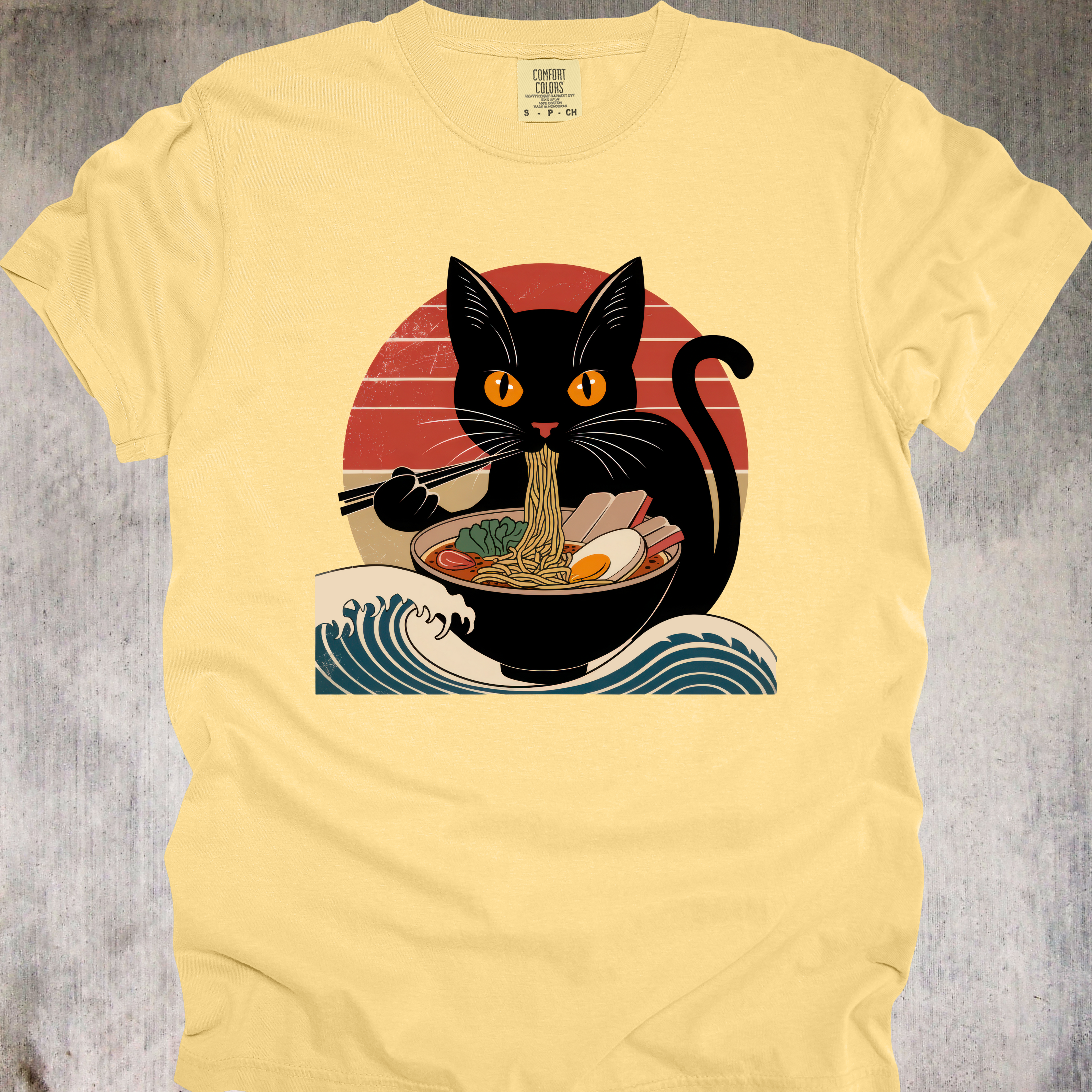 RAMEN PURRRFECTION - UNISEX T-SHIRT - FOR RAMEN LOVERS AND FELINE FRIENDS EVERYWHERE