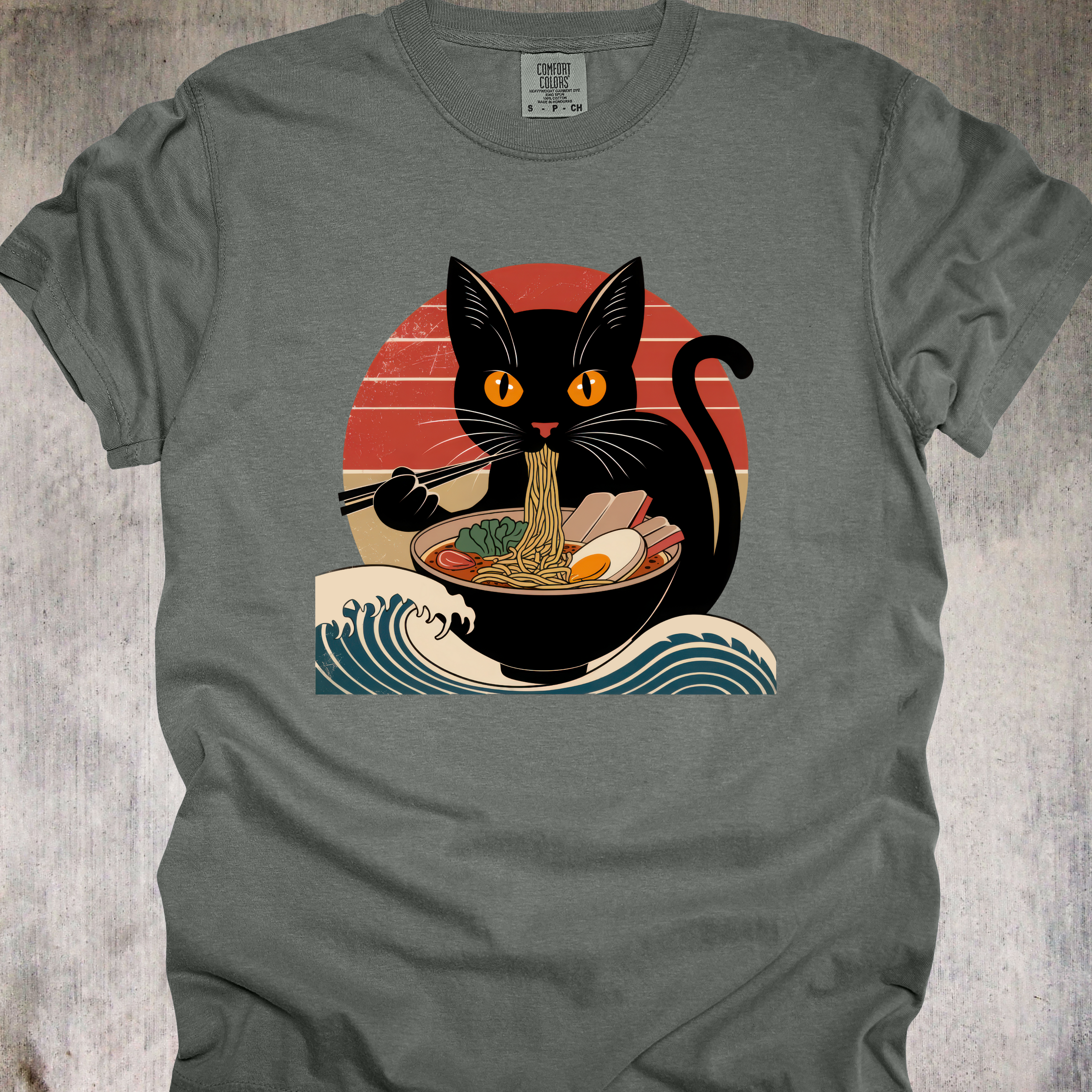 RAMEN PURRRFECTION - UNISEX T-SHIRT - FOR RAMEN LOVERS AND FELINE FRIENDS EVERYWHERE
