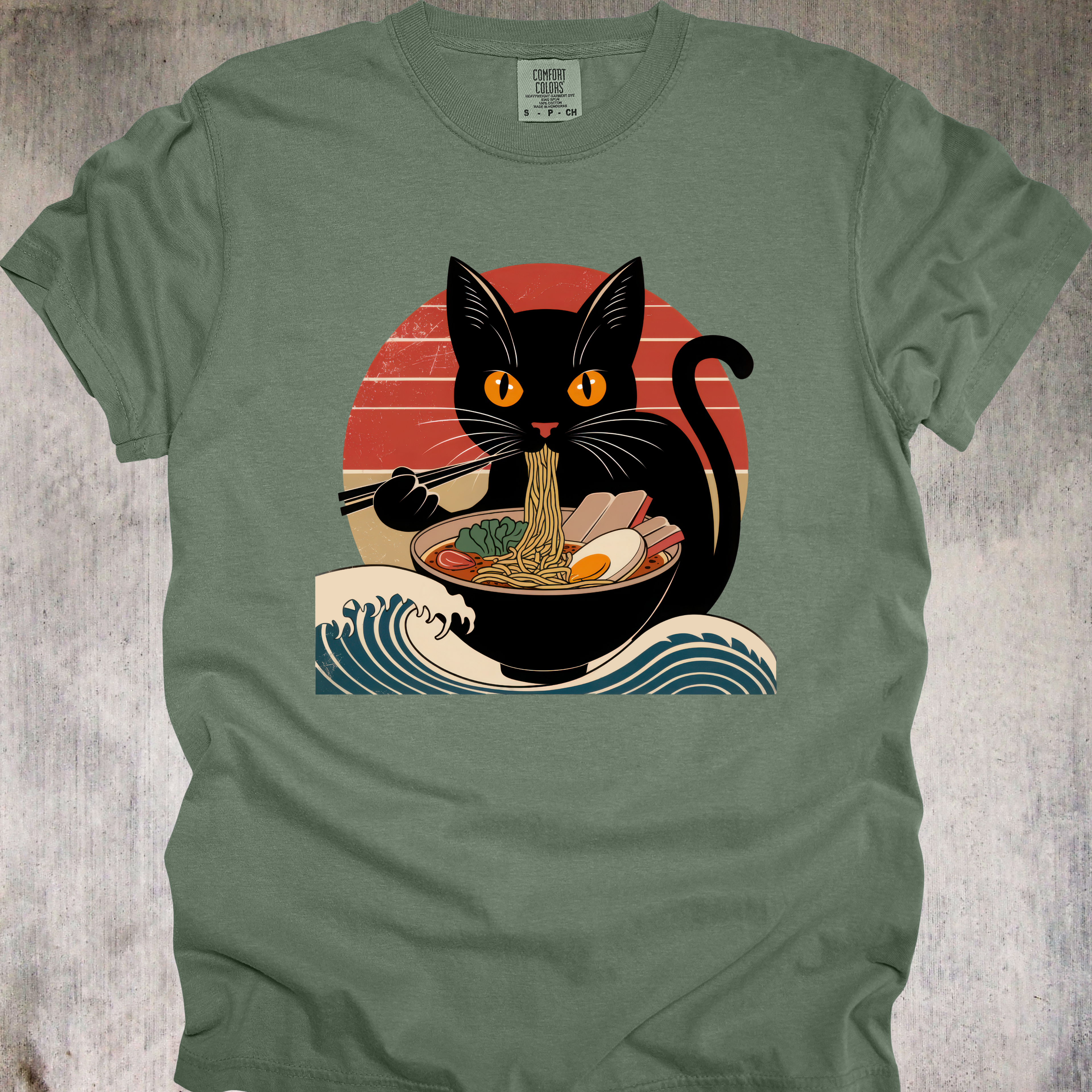 RAMEN PURRRFECTION - UNISEX T-SHIRT - FOR RAMEN LOVERS AND FELINE FRIENDS EVERYWHERE