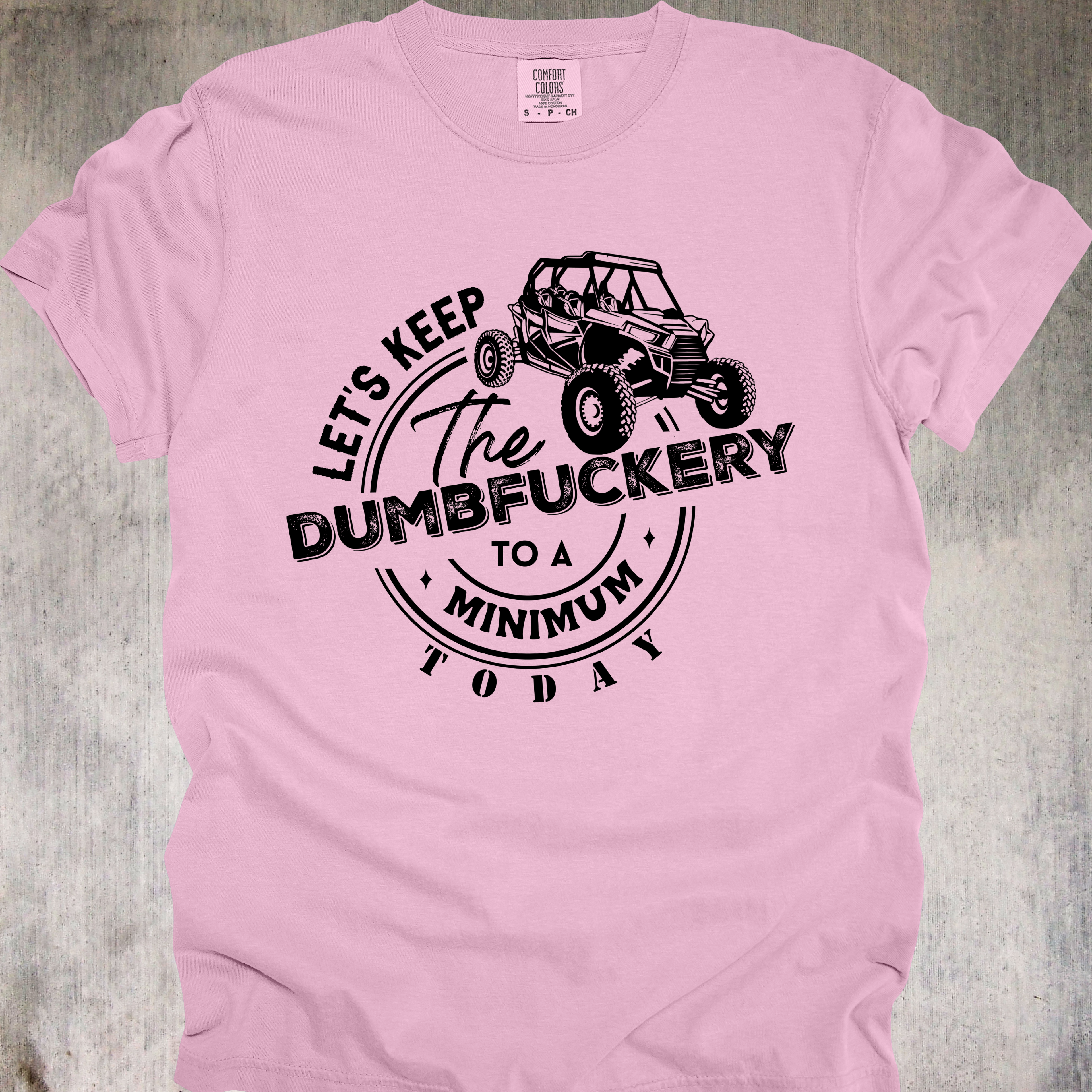 'LET'S KEEP THE DUMBFUCKERY TO A MINIMUM TODAY' - UNISEX T-SHIRT TO LET PEOPLE KNOW TODAY IS NOT THE DAY