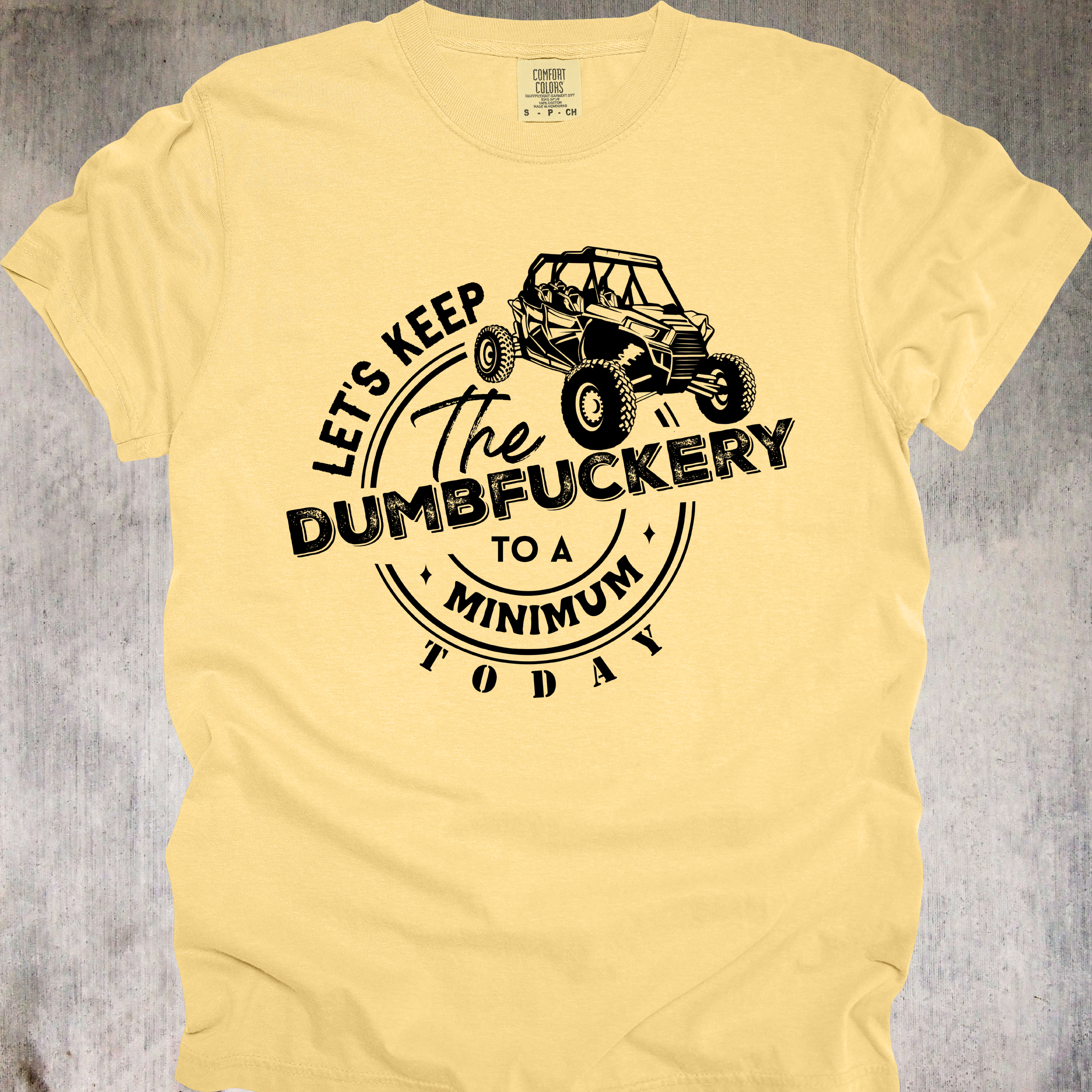 'LET'S KEEP THE DUMBFUCKERY TO A MINIMUM TODAY' - UNISEX T-SHIRT TO LET PEOPLE KNOW TODAY IS NOT THE DAY