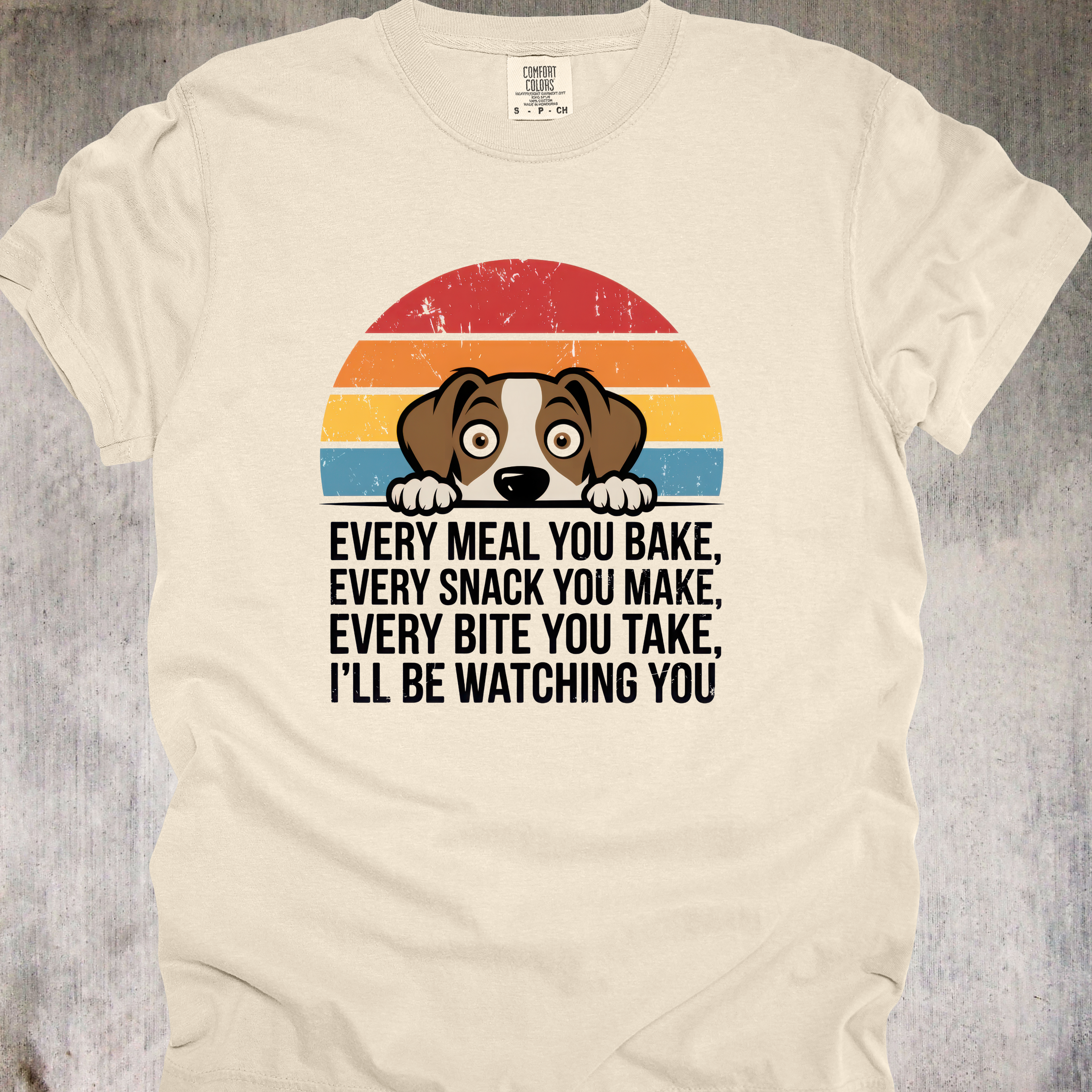 'EVERY MEAL YOU BAKE, EVERY SNACK YOU MAKE, EVERY BITE YOU TAKE, I'LL BE WATCHING YOU!' - Unisex T-Shirt - He Sees You When You're Snacking