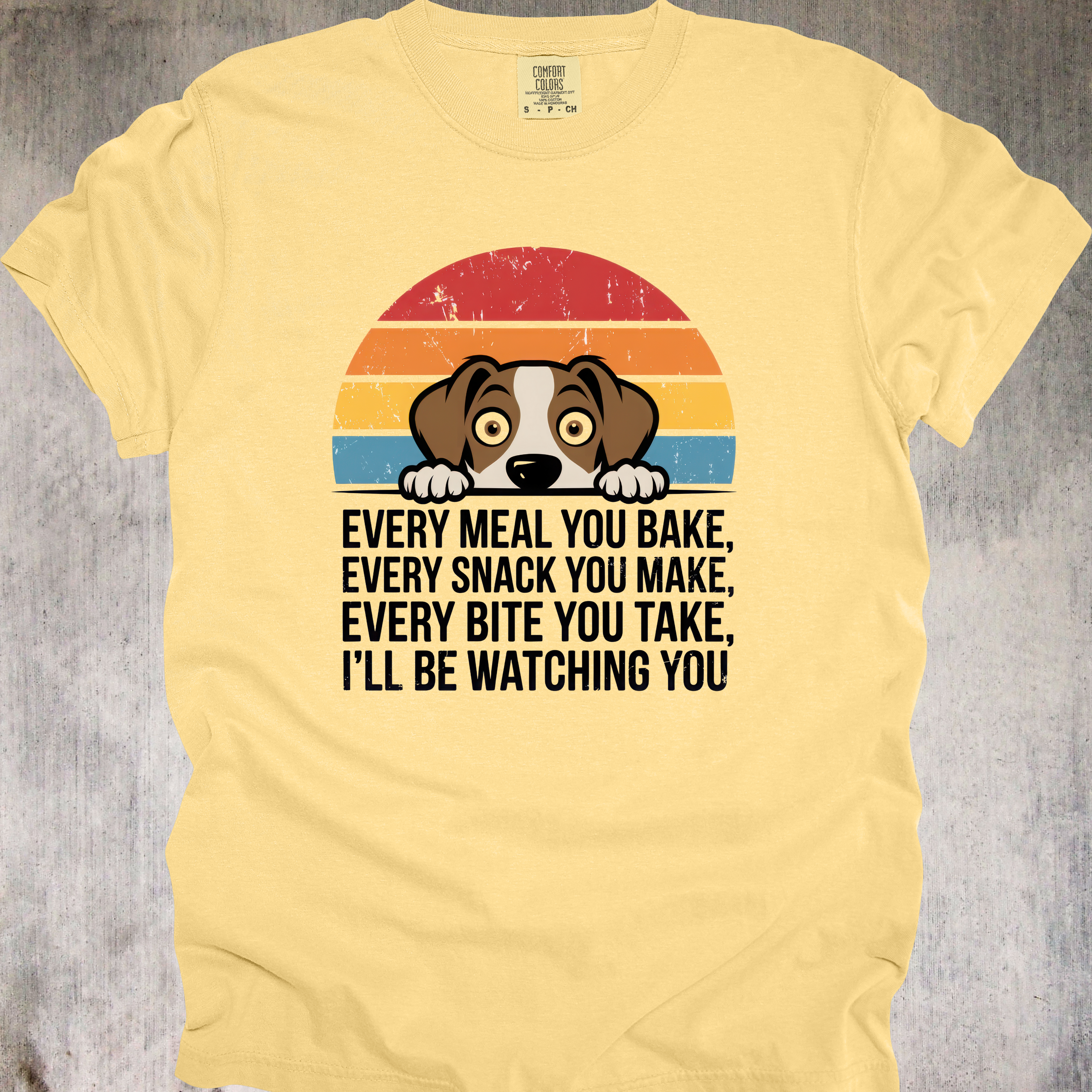 'EVERY MEAL YOU BAKE, EVERY SNACK YOU MAKE, EVERY BITE YOU TAKE, I'LL BE WATCHING YOU!' - Unisex T-Shirt - He Sees You When You're Snacking