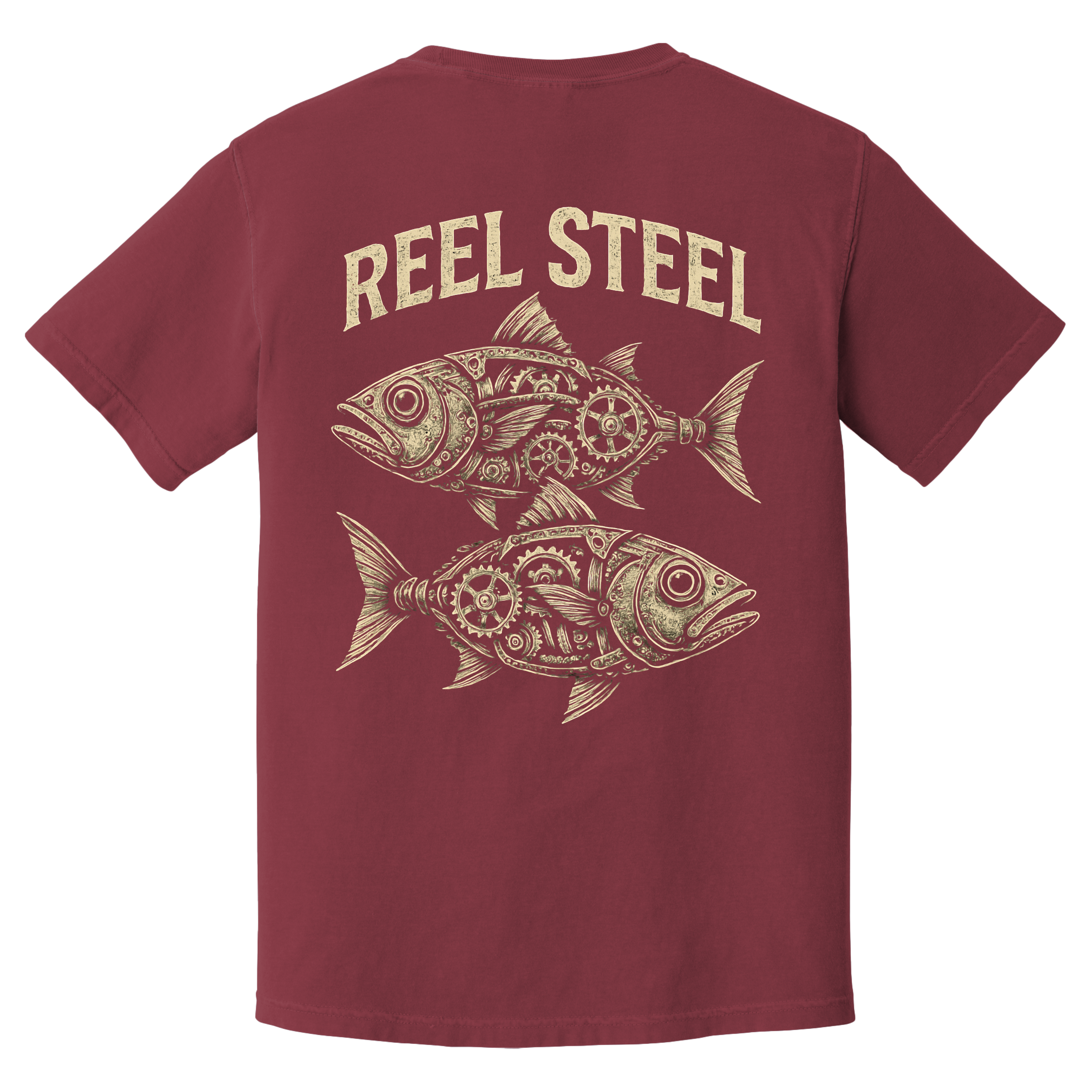 'REEL STEEL' - Unisex T-Shirt - For Anyone Who's Gear Driven And Ready To Reel