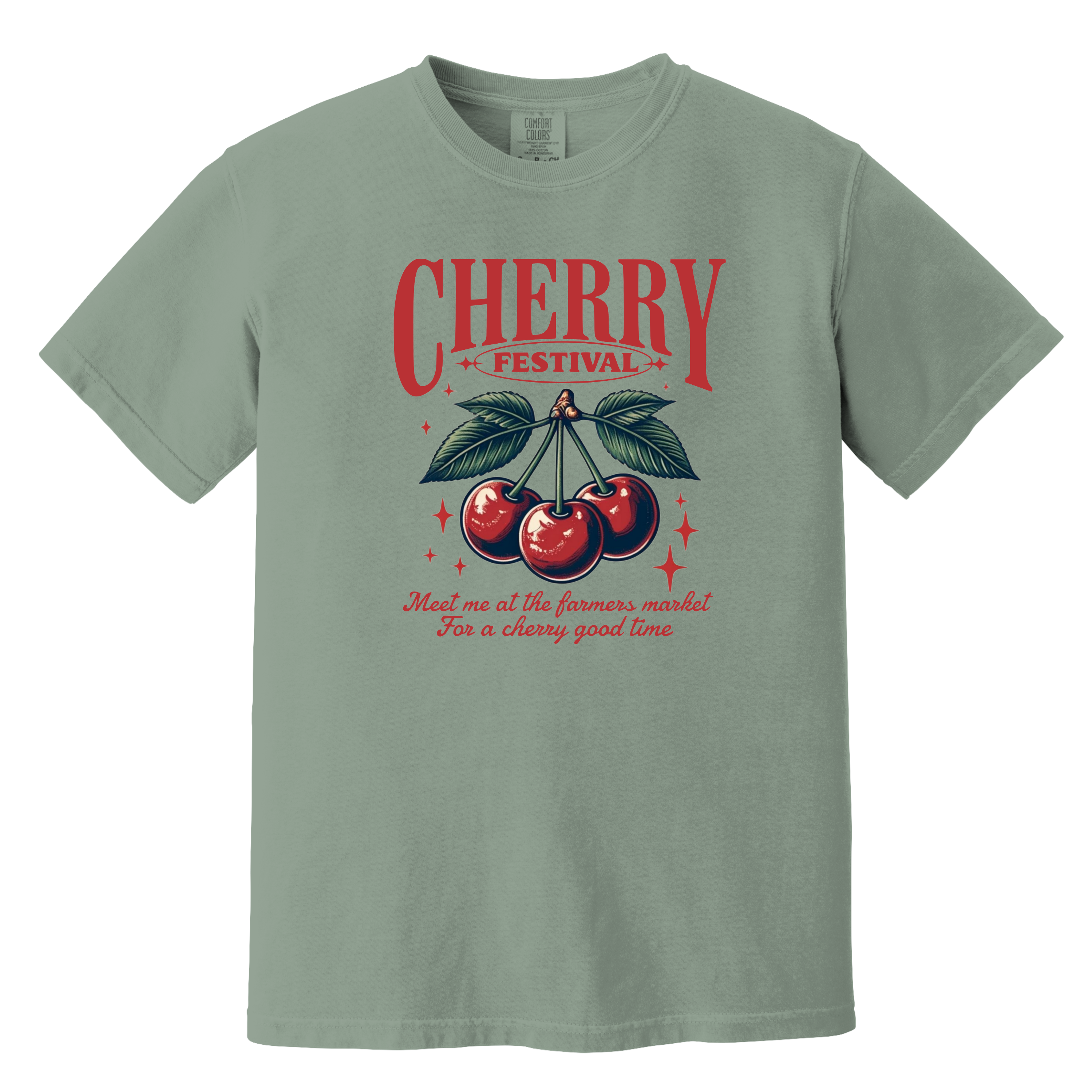 'CHERRY FESTIVAL-MEET ME AT THE FARMER'S MARKET FOR A CHERRY GOOD TIME' - Unisex T-Shirt - Life’s a festival—dress like it. 🍒 #CherryVibesOnly”