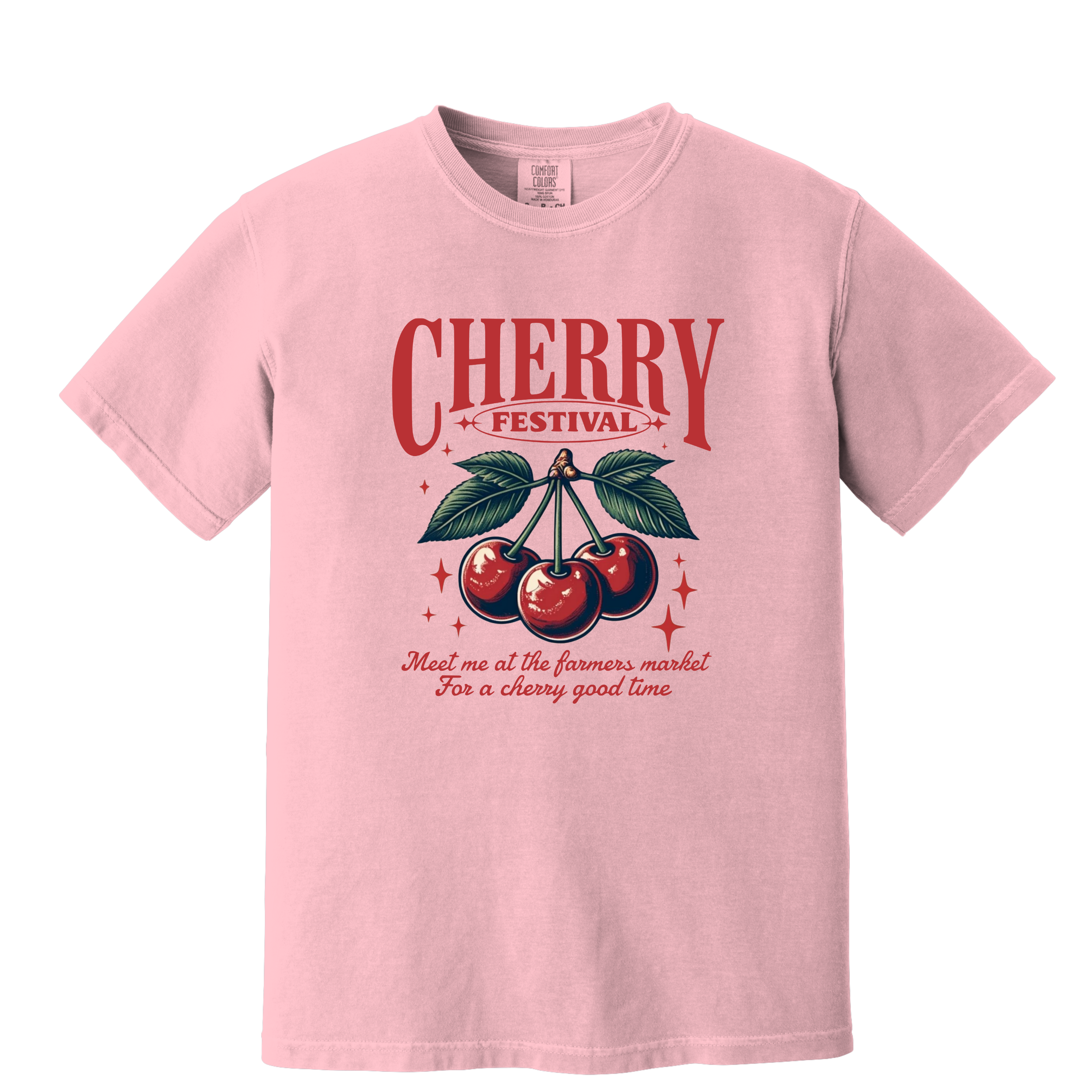 'CHERRY FESTIVAL-MEET ME AT THE FARMER'S MARKET FOR A CHERRY GOOD TIME' - Unisex T-Shirt - Life’s a festival—dress like it. 🍒 #CherryVibesOnly”