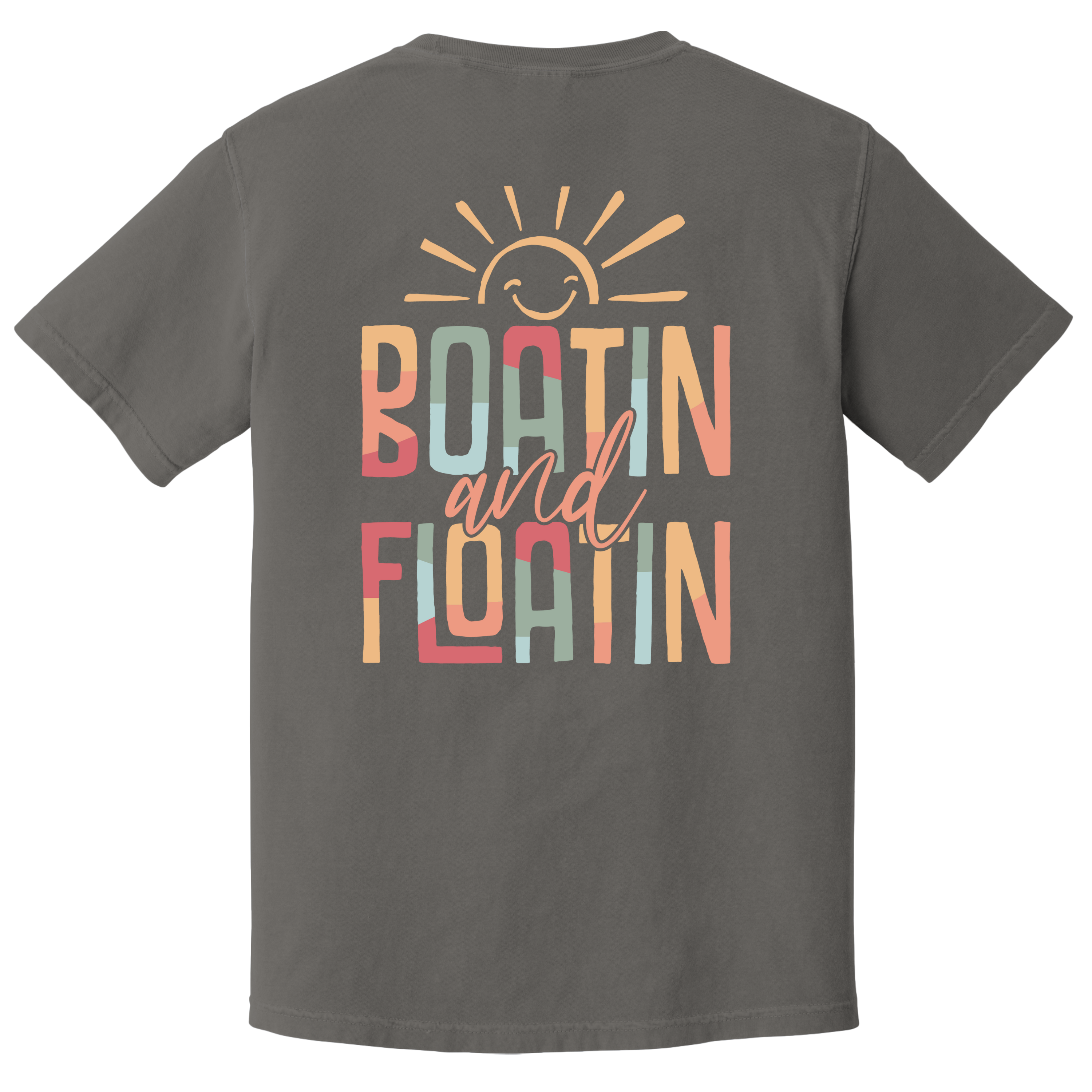 'BOATIN AND FLOATIN' - Unisex T-Shirt - When You're Living Your Best Lake Life - “Sun’s out, smiles up ☀️ Boatin’ and floatin’ our way through summer! #LakeVibesOnly #FloatOn”
