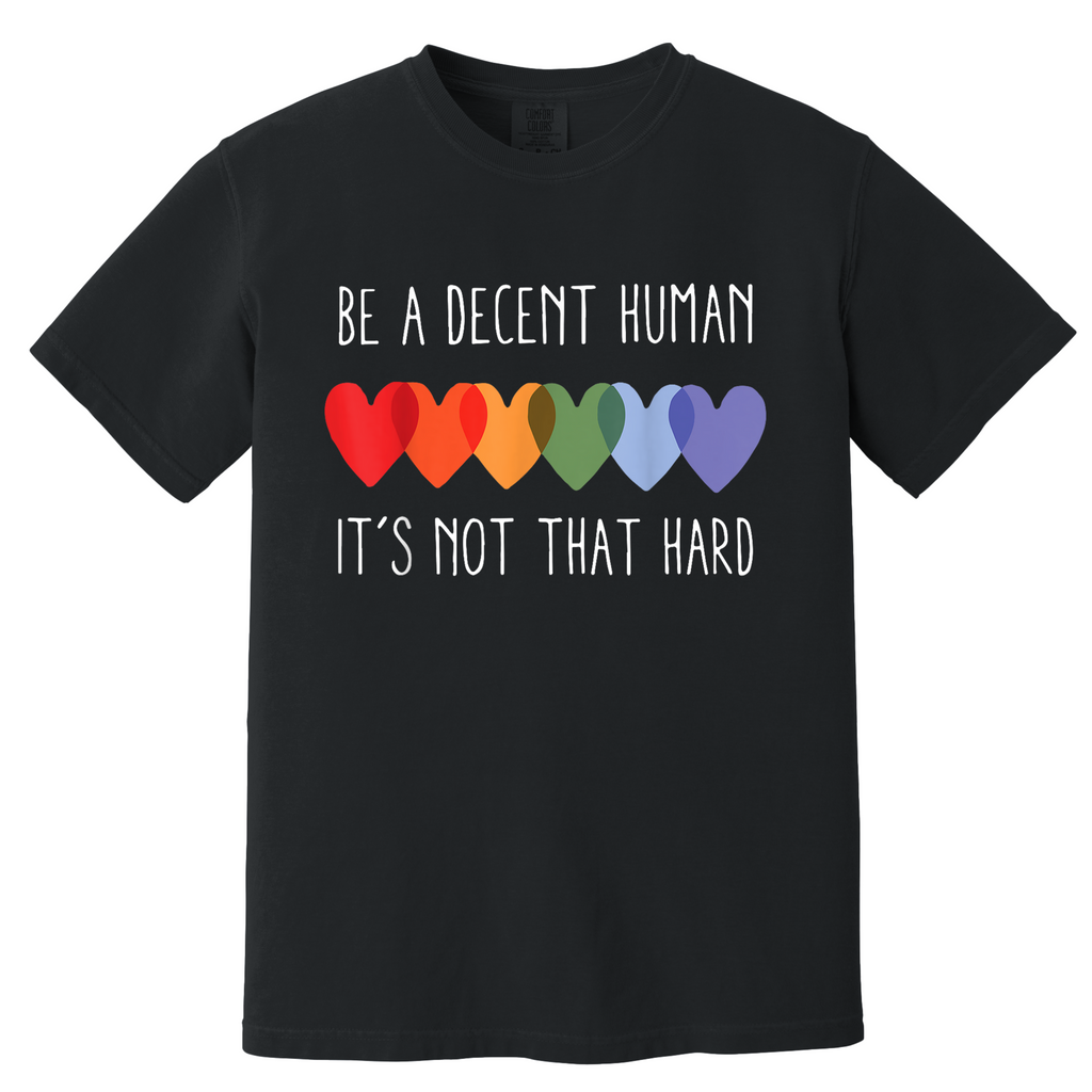 'BE A DECENT HUMAN-IT'S NOT THAT HARD' - Unisex T-Shirt - Wear The Message The World Needs To Practice