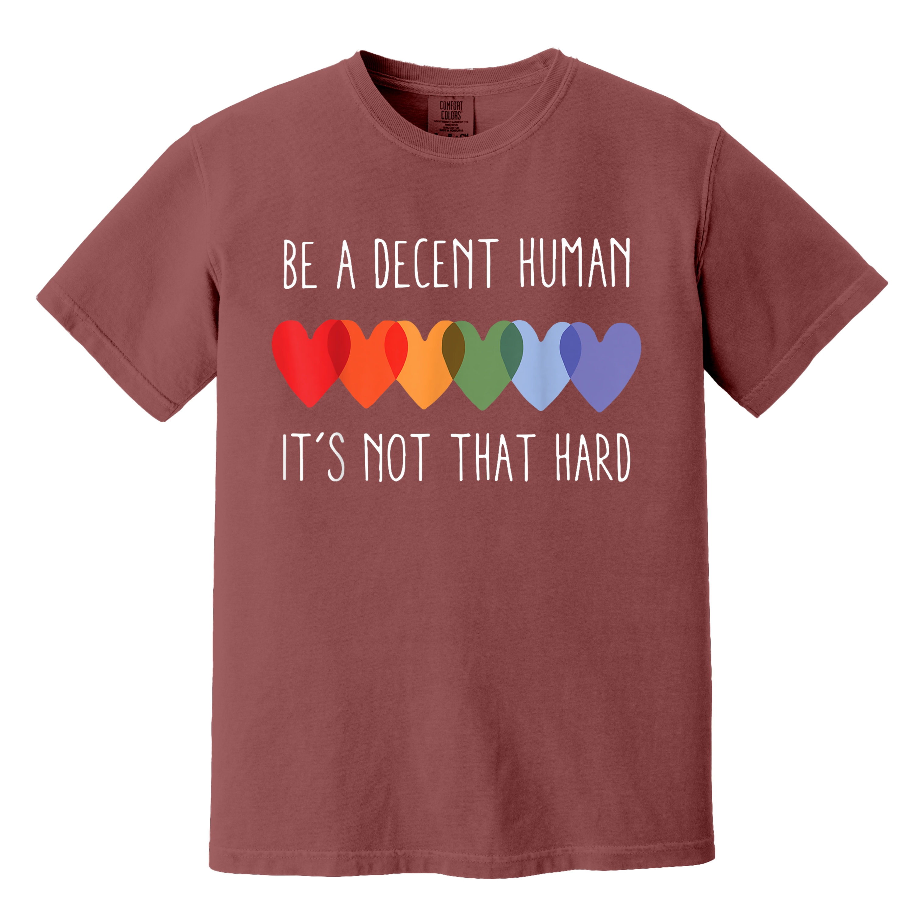 'BE A DECENT HUMAN-IT'S NOT THAT HARD' - Unisex T-Shirt - Wear The Message The World Needs To Practice