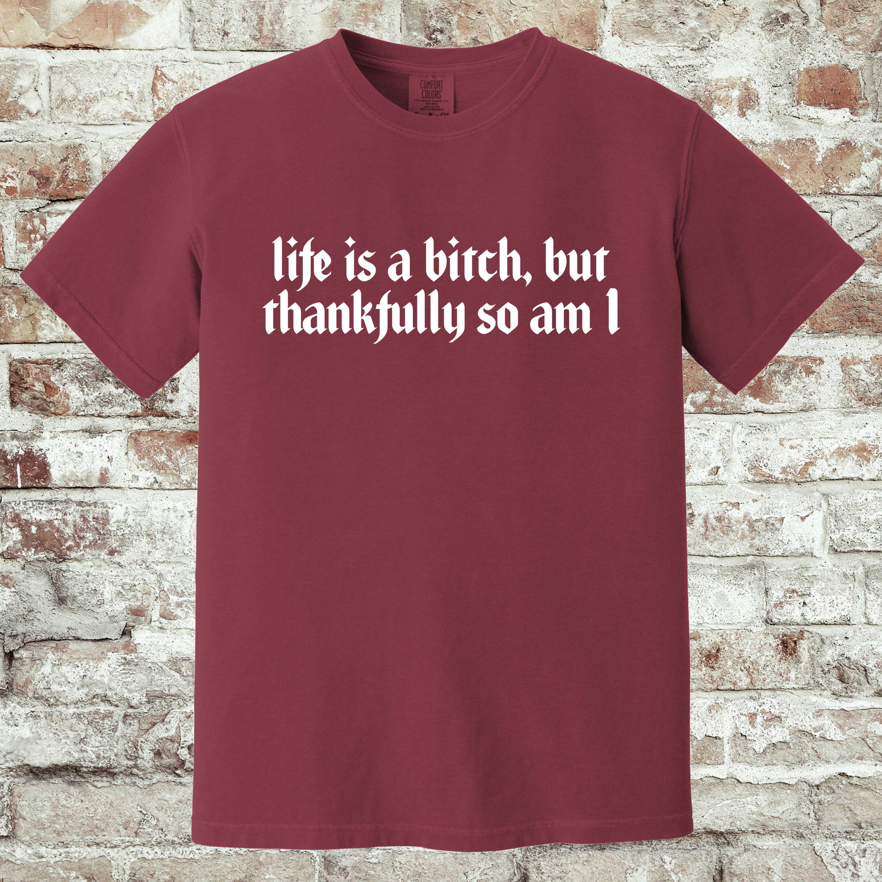 'LIFE IS A BITCH, BUT THANKFULLY SO AM I' -Unisex T-Shirt