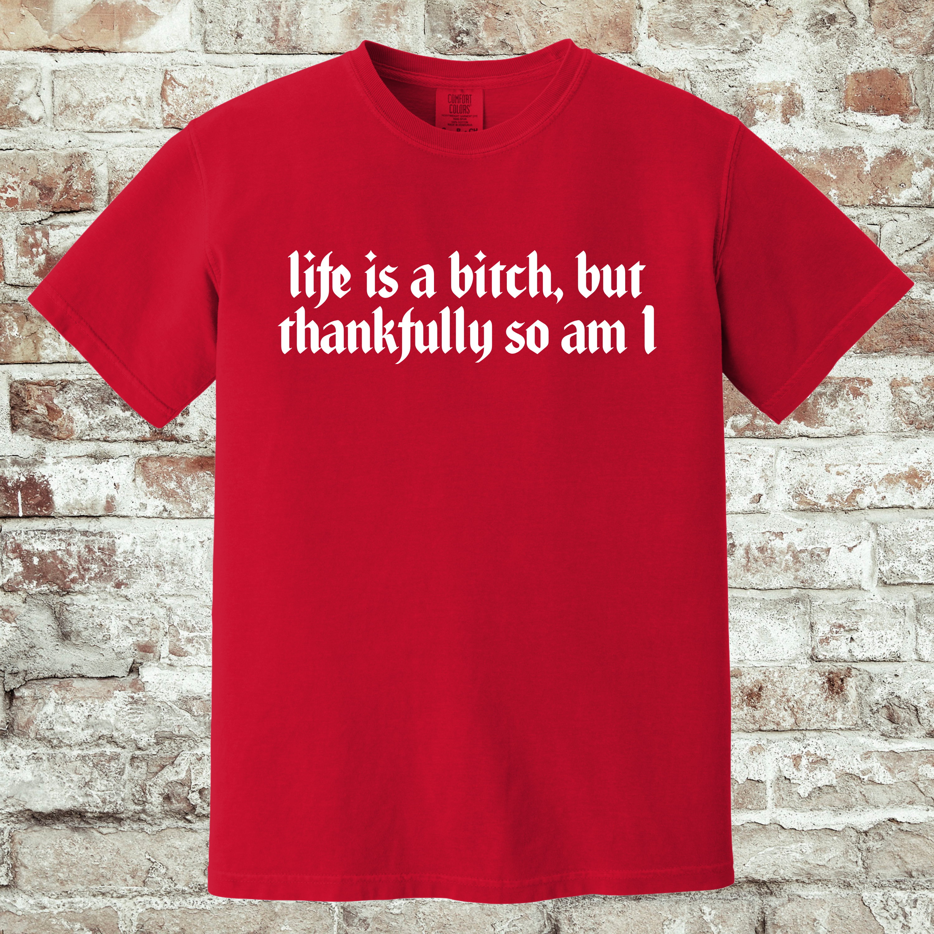 'LIFE IS A BITCH, BUT THANKFULLY SO AM I' -Unisex T-Shirt