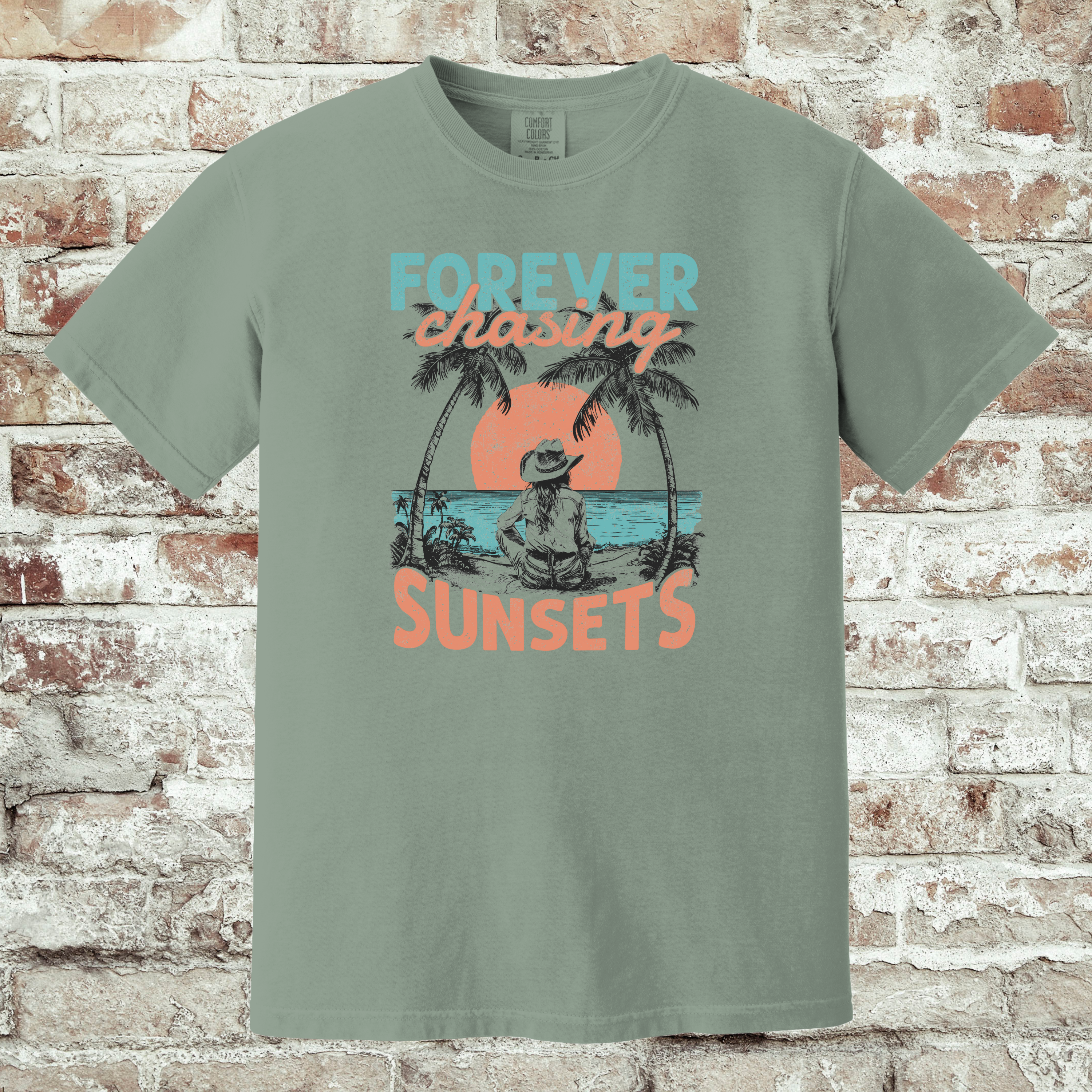 'FOREVER CHASING SUNSETS' - Unisex T- Shirt That Pairs Well With Sunsets