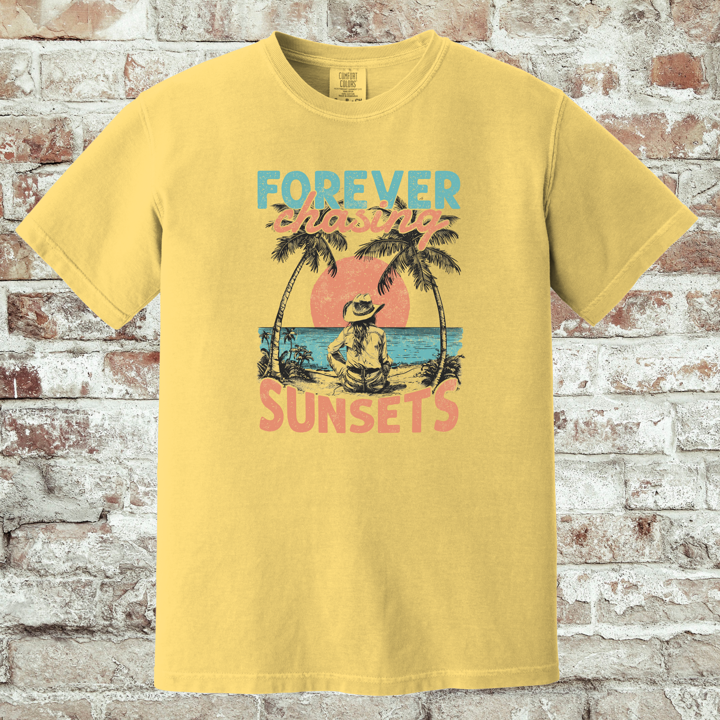 'FOREVER CHASING SUNSETS' - Unisex T- Shirt That Pairs Well With Sunsets