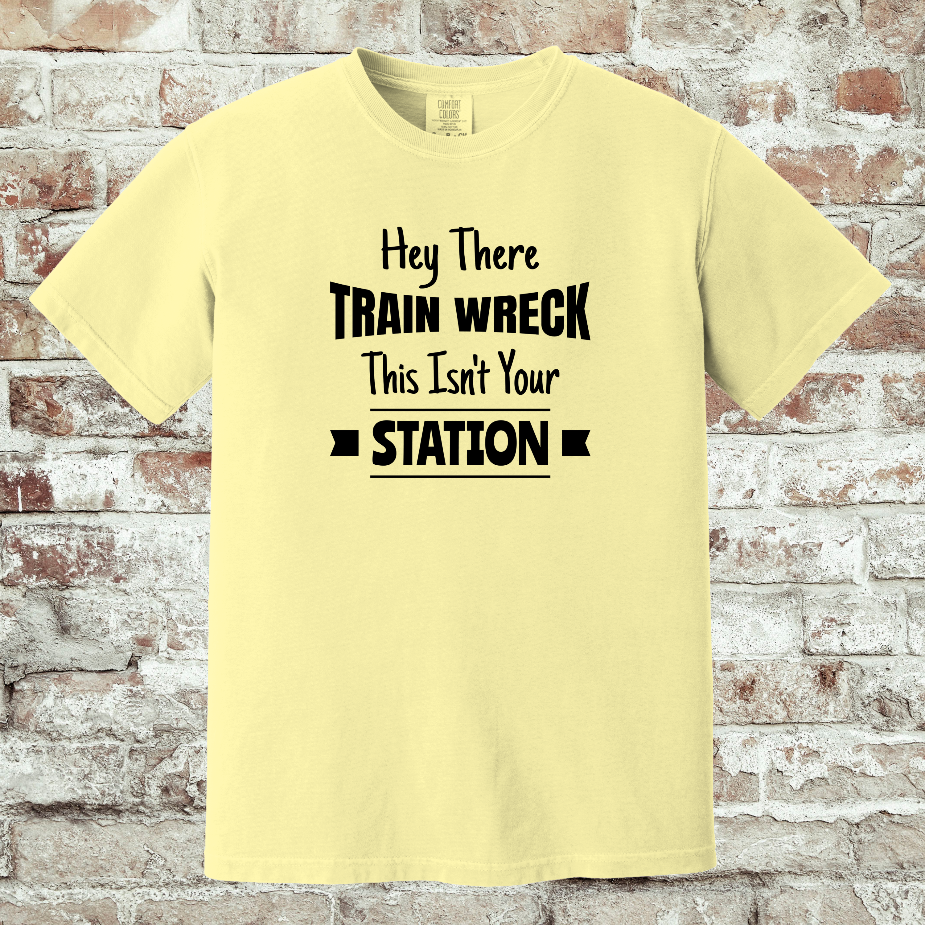 'HEY THERE TRAINWRECK, THIS ISN'T YOUR STATION' - Unisex T-Shirt For Your Next Trainride!
