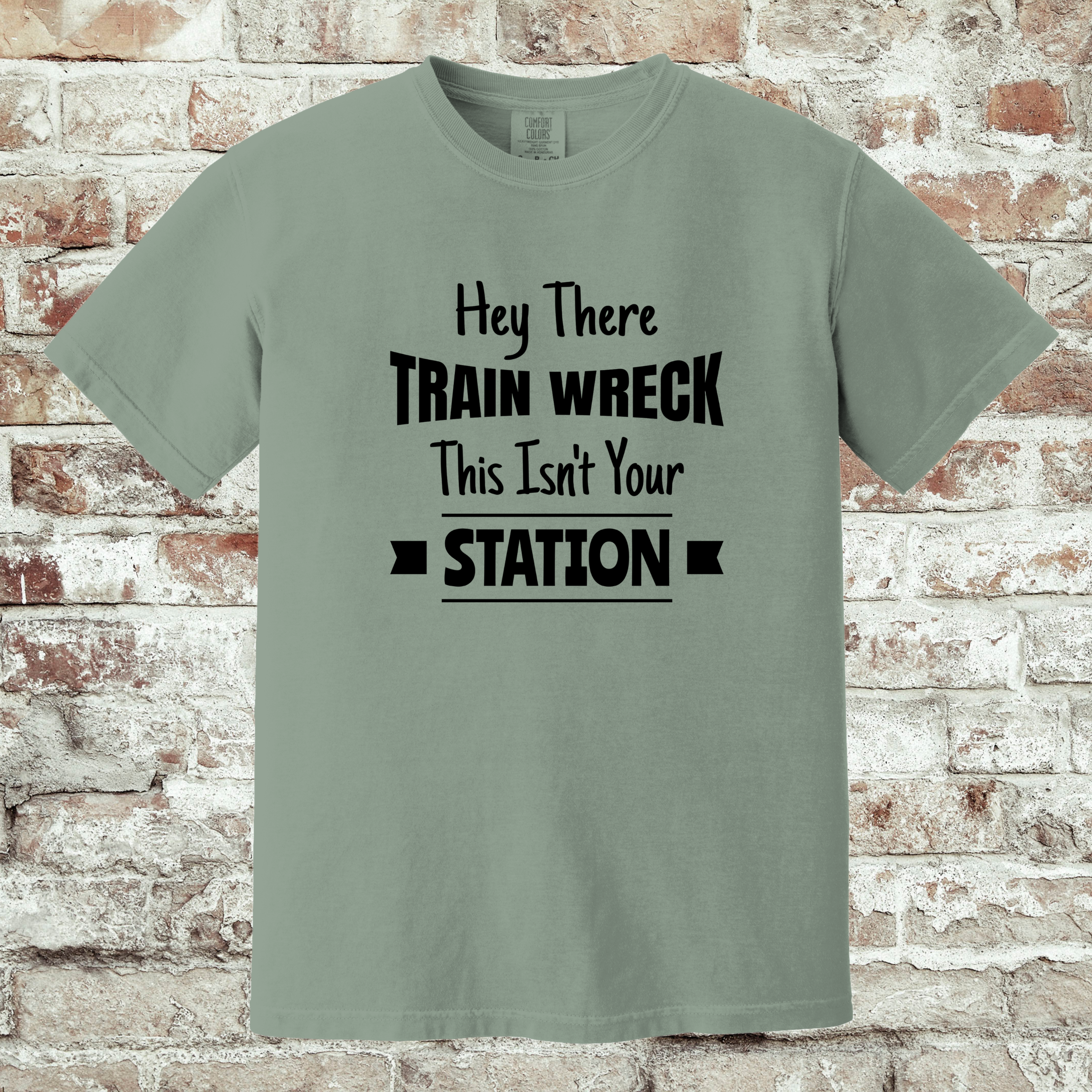 'HEY THERE TRAINWRECK, THIS ISN'T YOUR STATION' - Unisex T-Shirt For Your Next Trainride!
