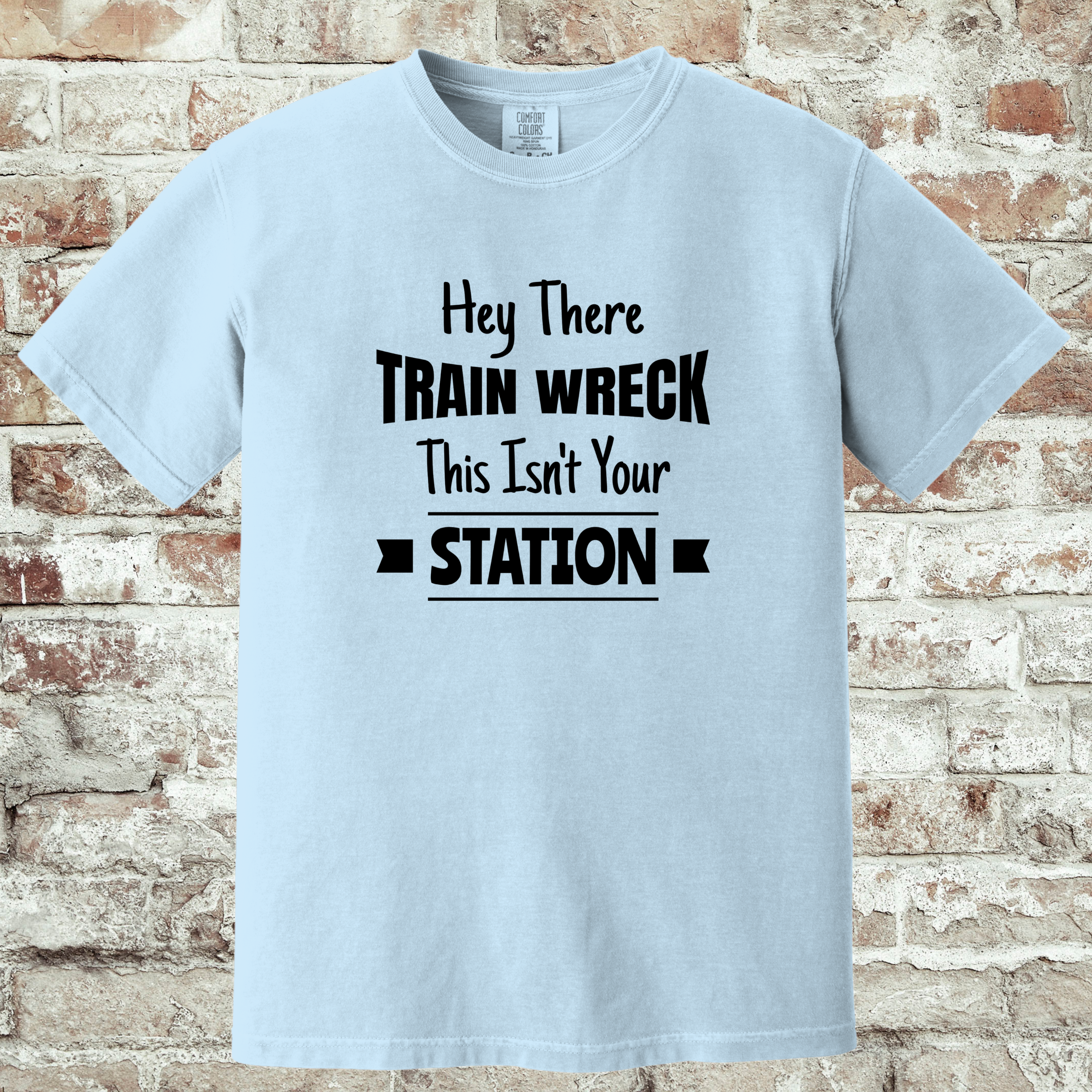 'HEY THERE TRAINWRECK, THIS ISN'T YOUR STATION' - Unisex T-Shirt For Your Next Trainride!