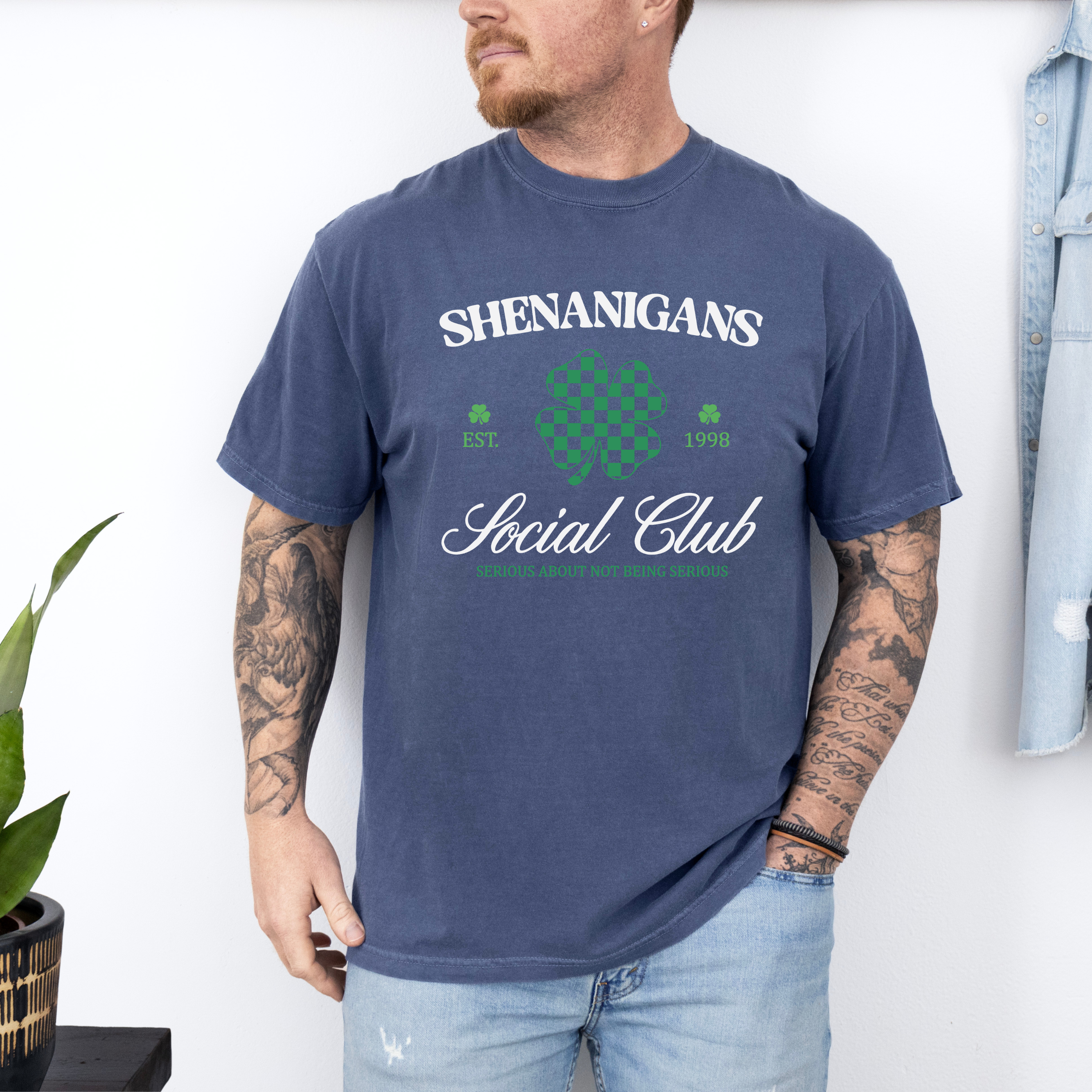 'SHENANIGANS SOCIAL CLUB - SERIOUS ABOUT NOTHING SERIOUS' - Unisex T-Shirt