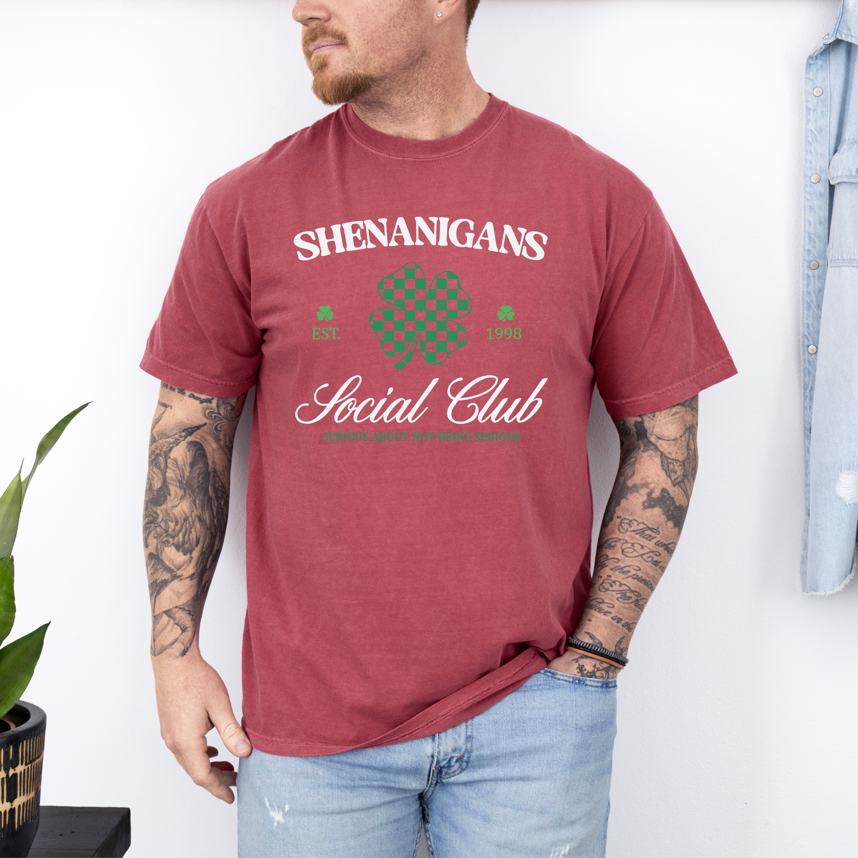 'SHENANIGANS SOCIAL CLUB - SERIOUS ABOUT NOTHING SERIOUS' - Unisex T-Shirt