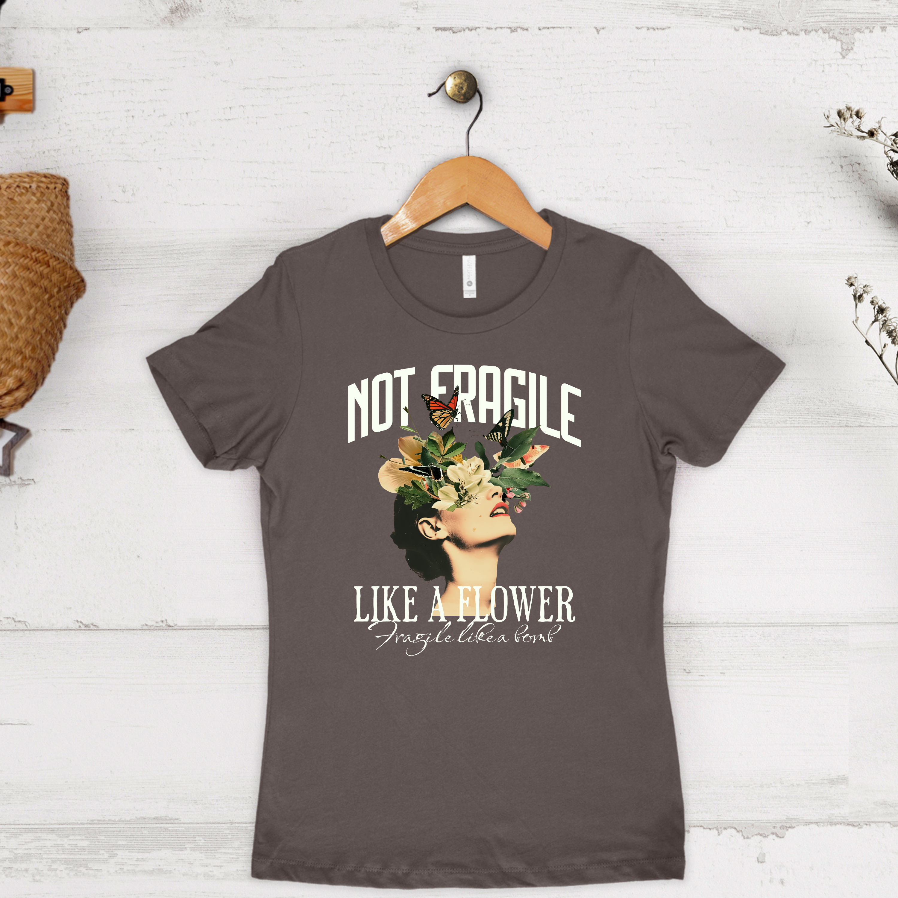 'NOT FRAGILE LIKE A FLOWER, FRAGILE LIKE A BOMB' - Women's Boyfriend Tee