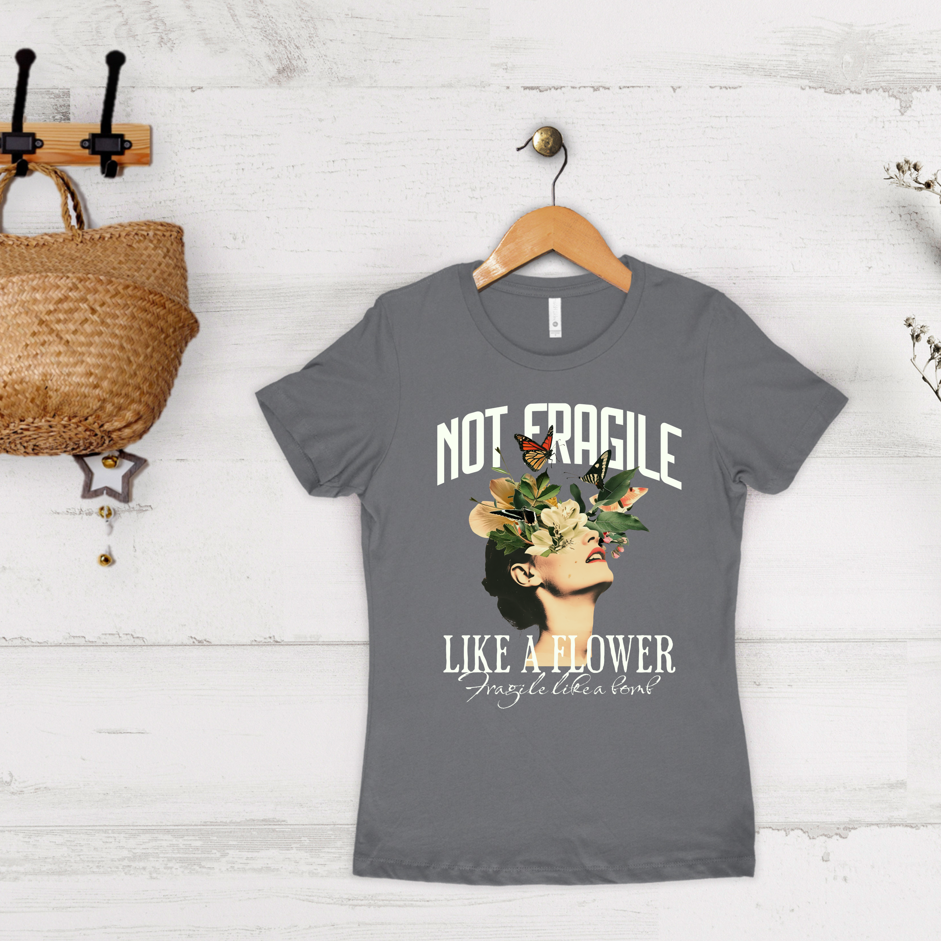 'NOT FRAGILE LIKE A FLOWER, FRAGILE LIKE A BOMB' - Women's Boyfriend Tee