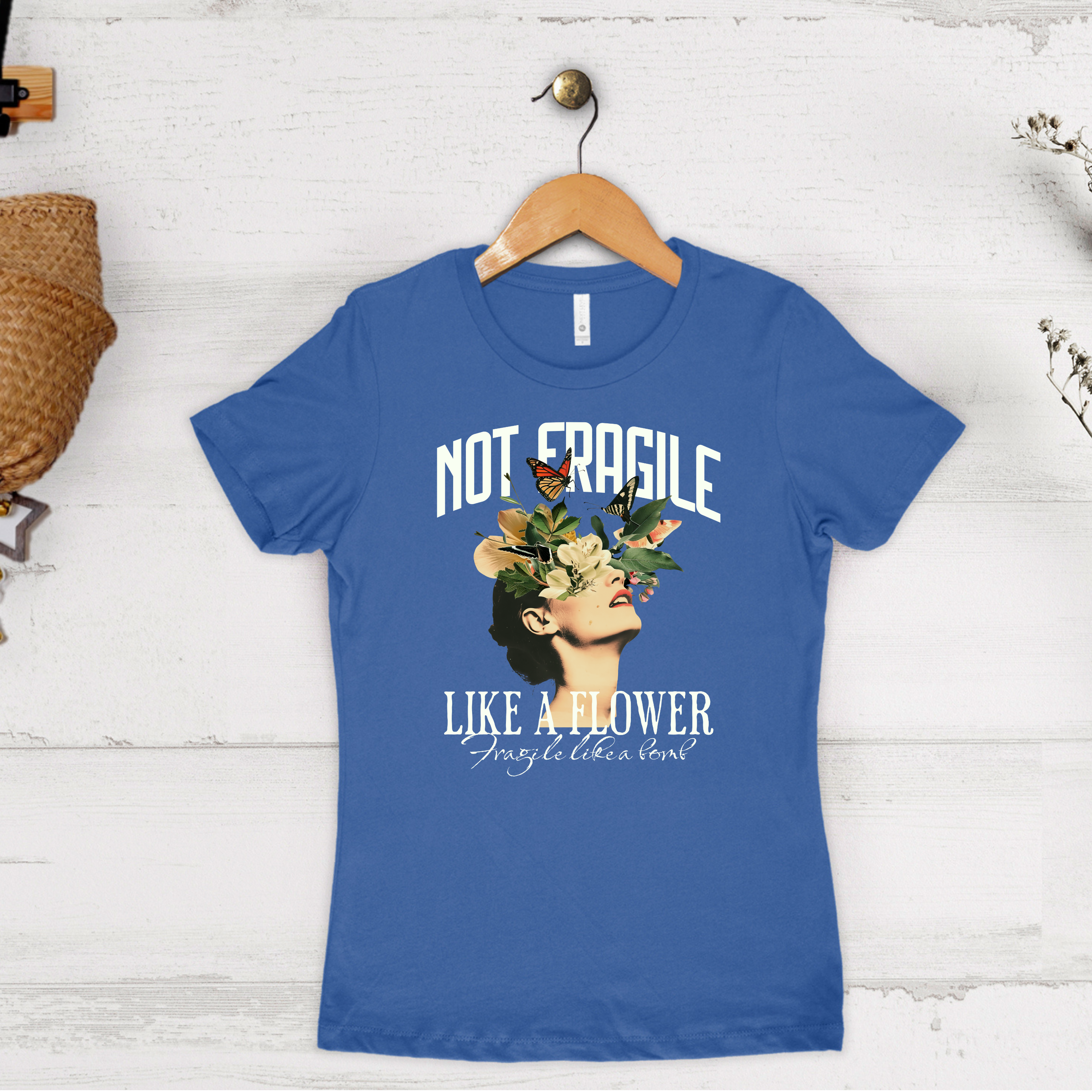 'NOT FRAGILE LIKE A FLOWER, FRAGILE LIKE A BOMB' - Women's Boyfriend Tee